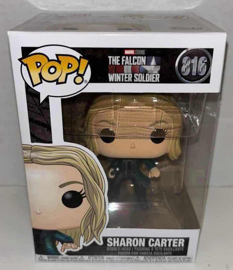 Photo 1 of NEW FUNKO POP! MARVEL STUDIOS BOBBLE-HEAD FIGURE, THE FALCON AND THE WINTER SOLDIER #816 SHARON CARTER