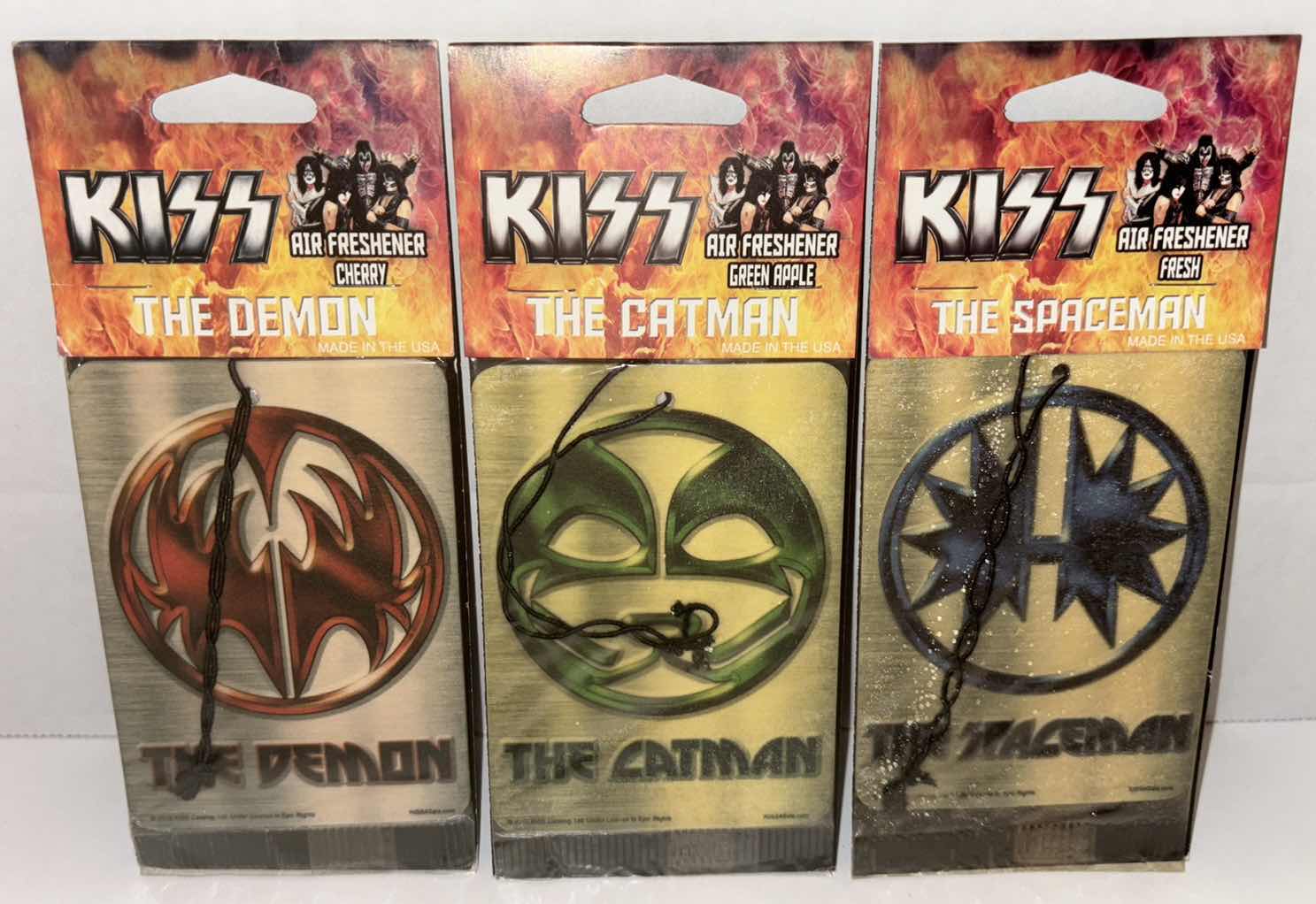 Photo 1 of NEW 30-PACK KISS AIR FRESHENERS, “THE DEMON”(CHERRY), “THE CATMAN” (GREEN APPLE), & “THE SPACEMAN” (FRESH)