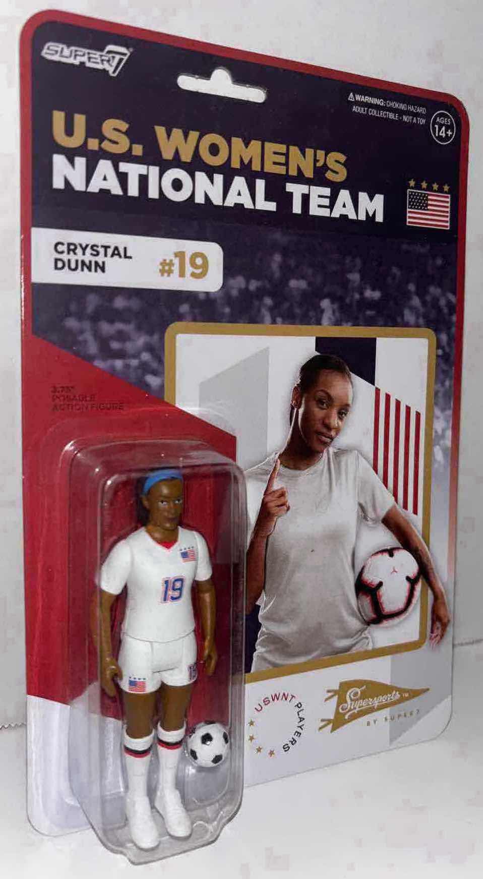 Photo 4 of NEW 3-PACK SUPER7 SUPERSPORTS U.S. WOMEN’S NATIONAL TEAM ACTION FIGURES, “#8 JULIE ERTZ”, “#15 MEGAN RAPINOE” & “#19 CRYSTAL DUNN”