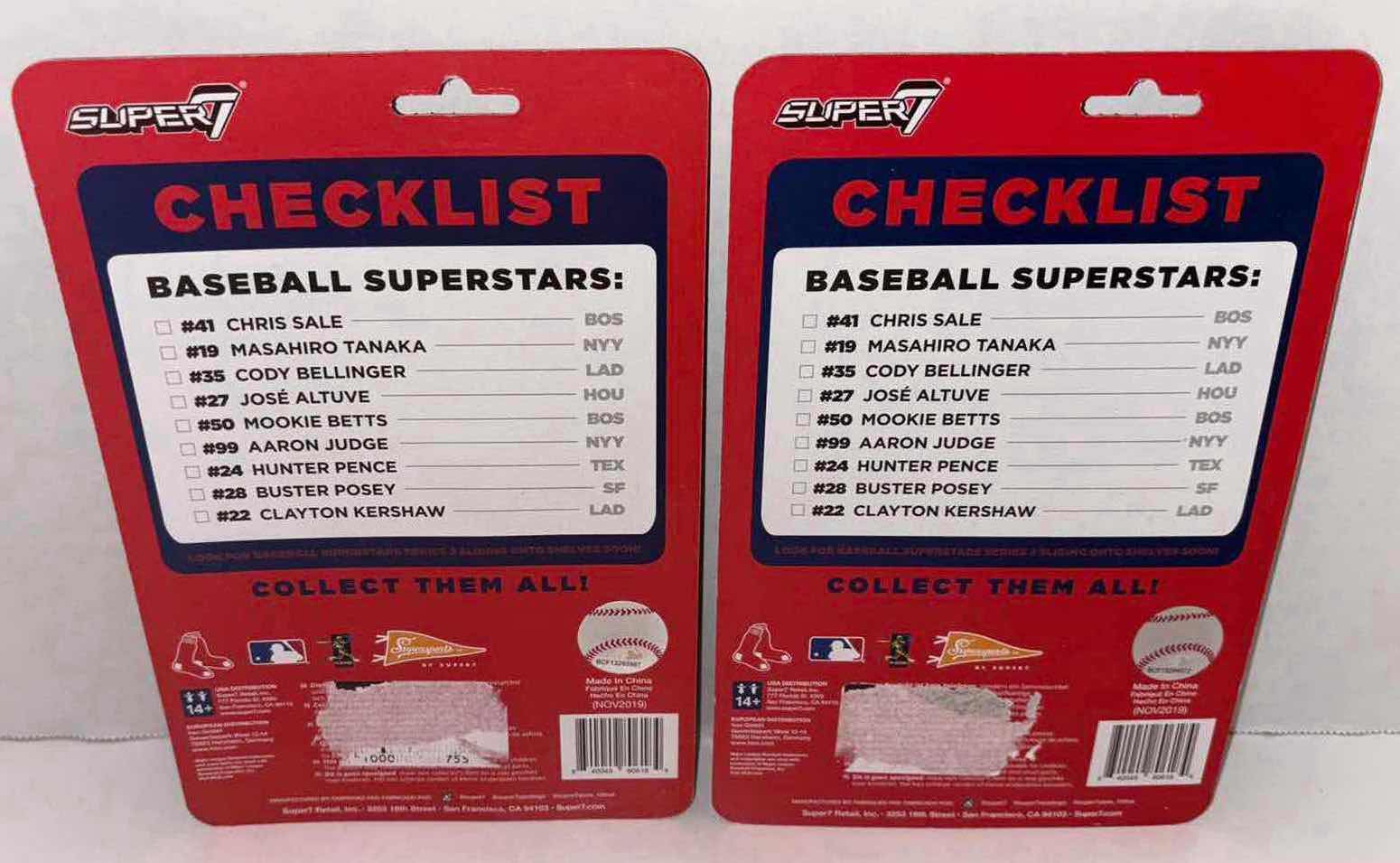 Photo 3 of NEW 2-PACK SUPER7 SUPERSPORTS BASEBALL SUPERSTARS ACTION FIGURES, BOSTON RED SOX “#41 CHRIS SALE”