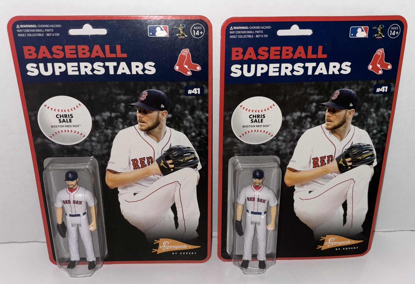 Photo 1 of NEW 2-PACK SUPER7 SUPERSPORTS BASEBALL SUPERSTARS ACTION FIGURES, BOSTON RED SOX “#41 CHRIS SALE”