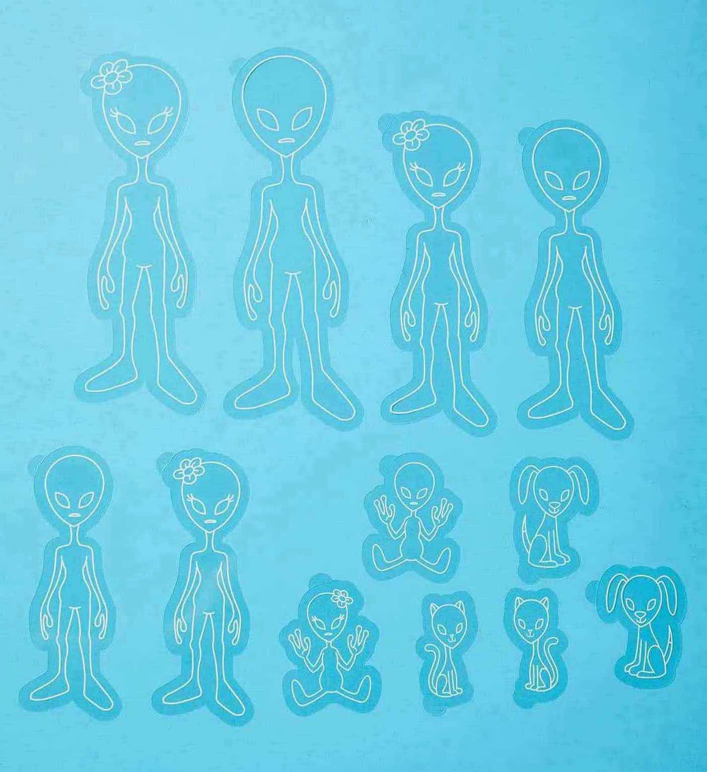 Photo 3 of NEW 4-PACK GAMA GO ALIEN FAMILY CAR STICKERS (12 STICKERS PER PACK)