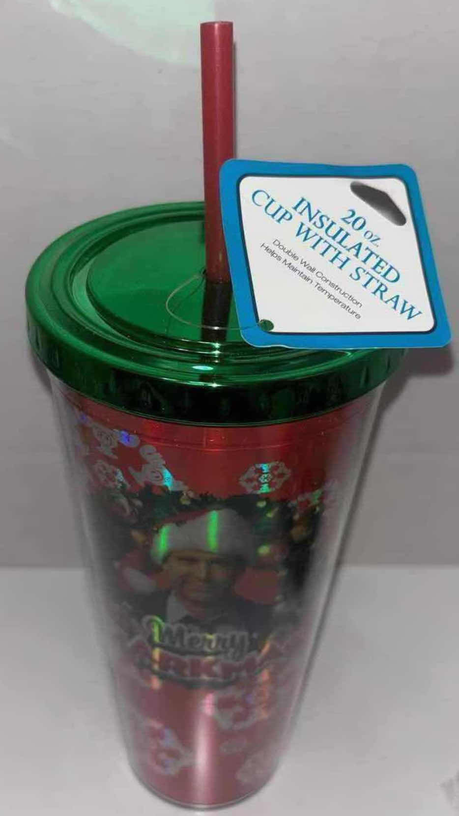 Photo 2 of NEW SPOONTIQUES
NATIONAL LAMPOON'S
CHRISTMAS VACATION 20 OUNCE
INSULATED UP W/STRAW "MERRY CLARKMAS"