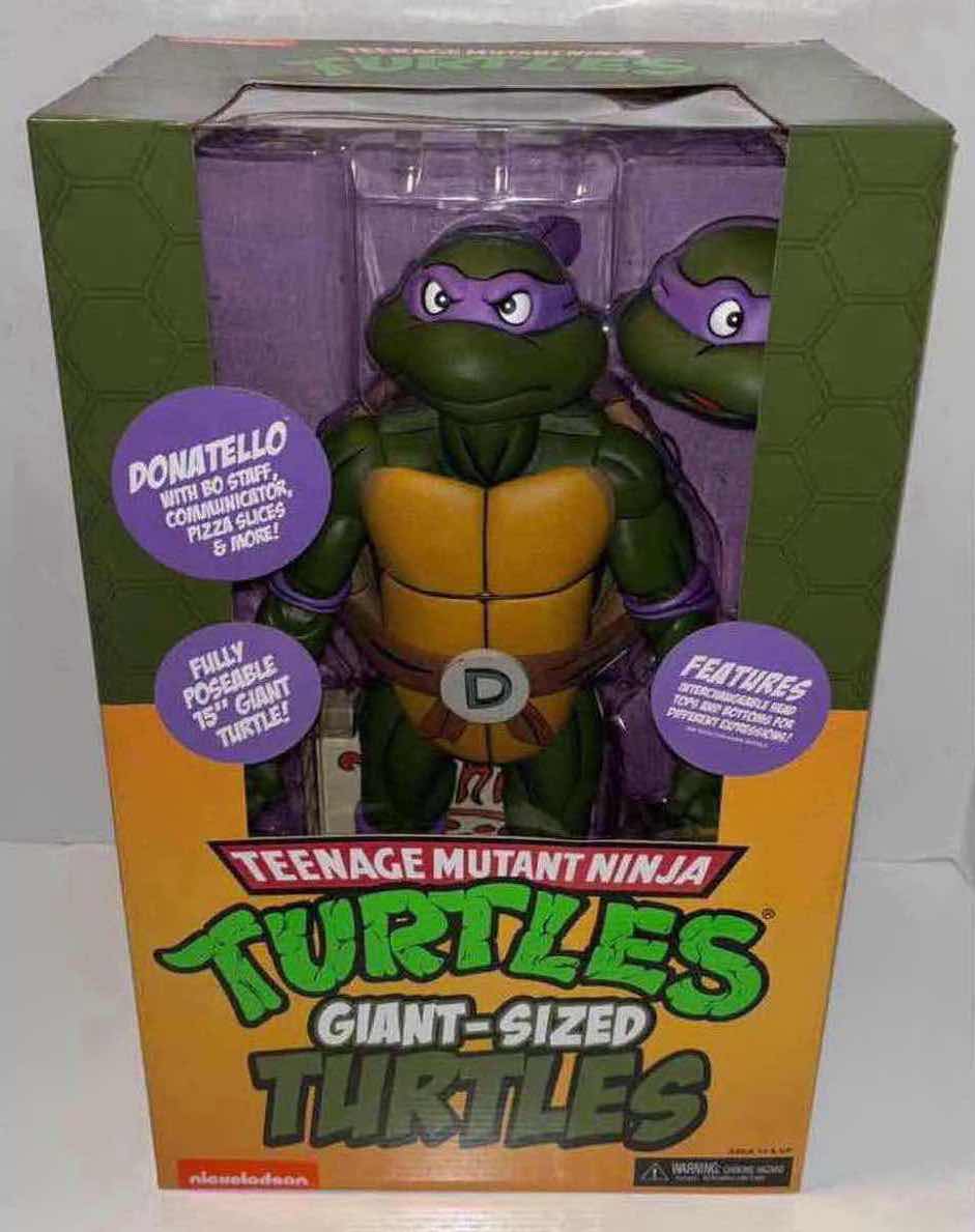 Photo 1 of NEW NECA TEENAGE MUTANT NINJA TURTLES GIANT-SIZED TURTLES 15" FULLY POSEABLE ACTION FIGURE & ACCESSORIES, "DONATELLO"