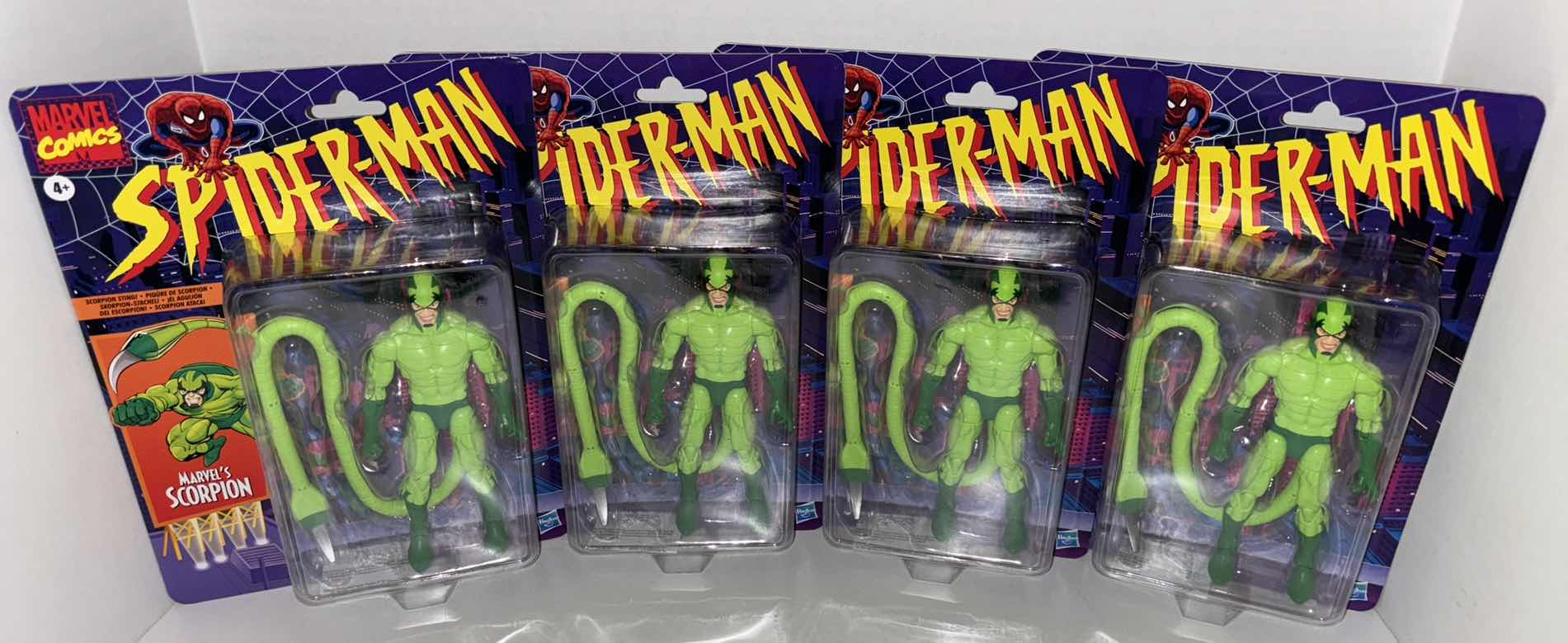 Photo 1 of NEW 4-PACK HASBRO MARVEL COMICS SPIDER-MAN ACTION FIGURE, "MARVEL'S SCORPION"