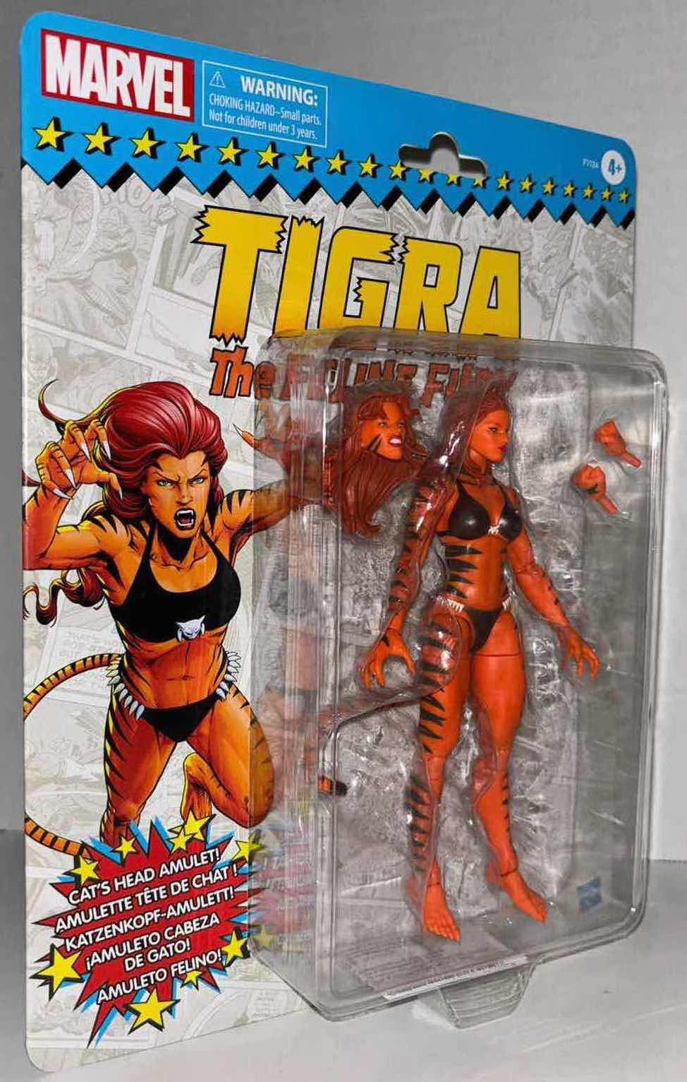 Photo 1 of NEW HASBRO MARVEL LEGENDS RETRO SERIES 6" ACTION FIGURE, "TIGRA" THE FELINE FURY