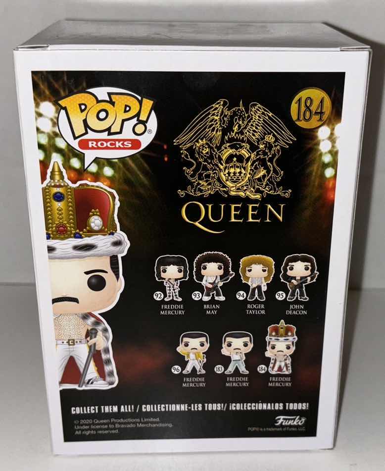 Photo 4 of NEW 6-PACK FUNKO POP! QUEEN VINYL FIGURE, #184 FREDDIE MERCURY