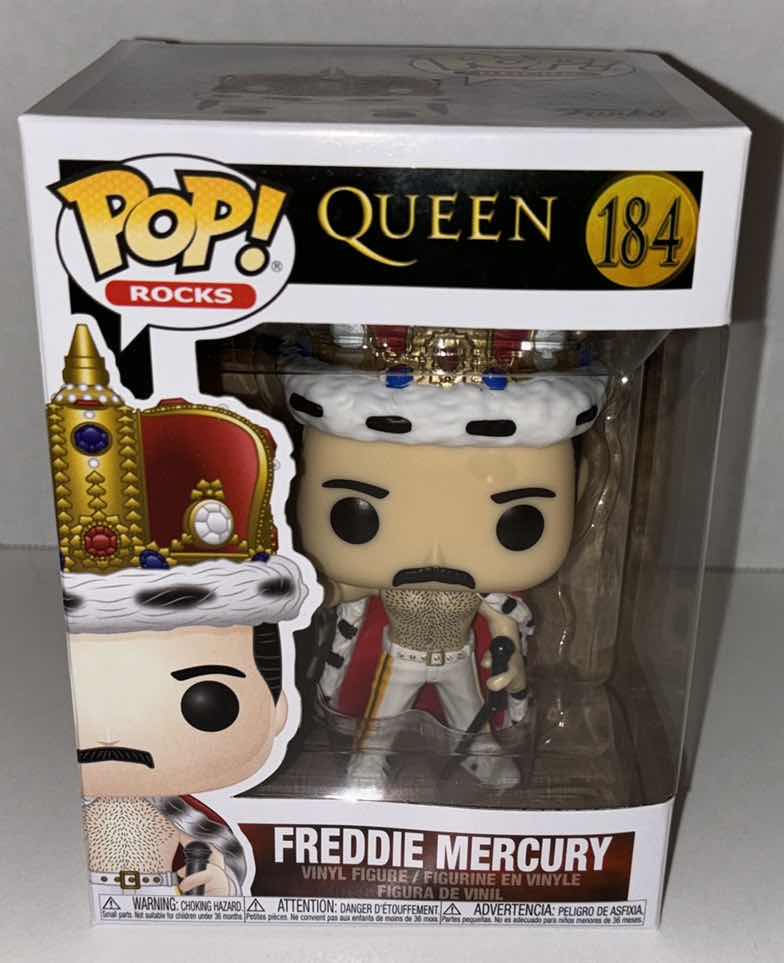 Photo 2 of NEW 6-PACK FUNKO POP! QUEEN VINYL FIGURE, #184 FREDDIE MERCURY