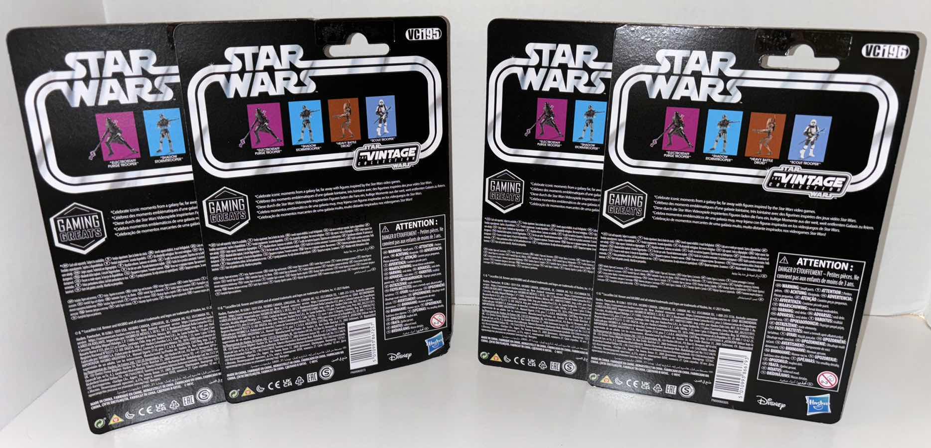 Photo 4 of NEW 4-PACK HASBRO/KENNER STAR WARS THE VINTAGE COLLECTION ACTION FIGURE & ACCESSORIES, JEDI FALLEN ORDER “ELECTROSTAFF PURGE TROOPER” (2) & "SCOUT TROOPER" (2)