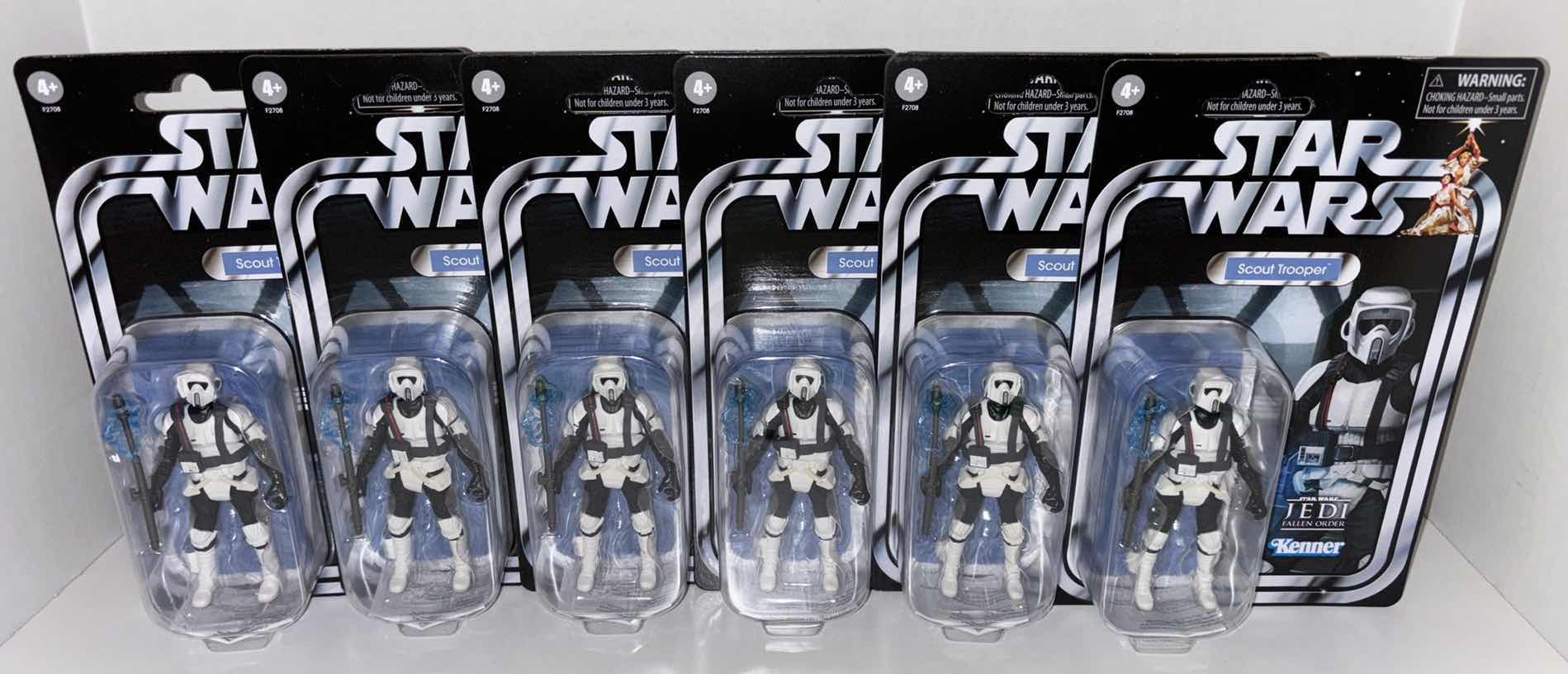 Photo 1 of NEW 6-PACK HASBRO/KENNER STAR WARS THE VINTAGE COLLECTION ACTION FIGURE & ACCESSORIES, JEDI FALLEN ORDER "SCOUT TROOPER"