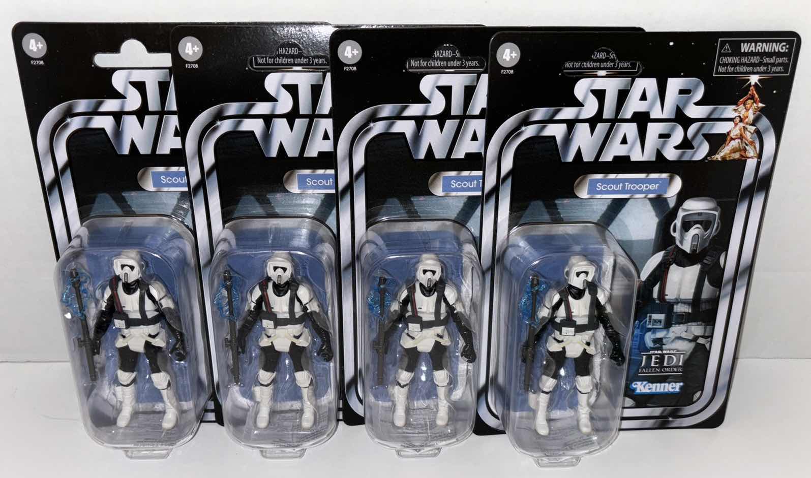 Photo 1 of NEW 4-PACK HASBRO/KENNER STAR WARS THE VINTAGE COLLECTION ACTION FIGURE & ACCESSORIES, JEDI FALLEN ORDER "SCOUT TROOPER"