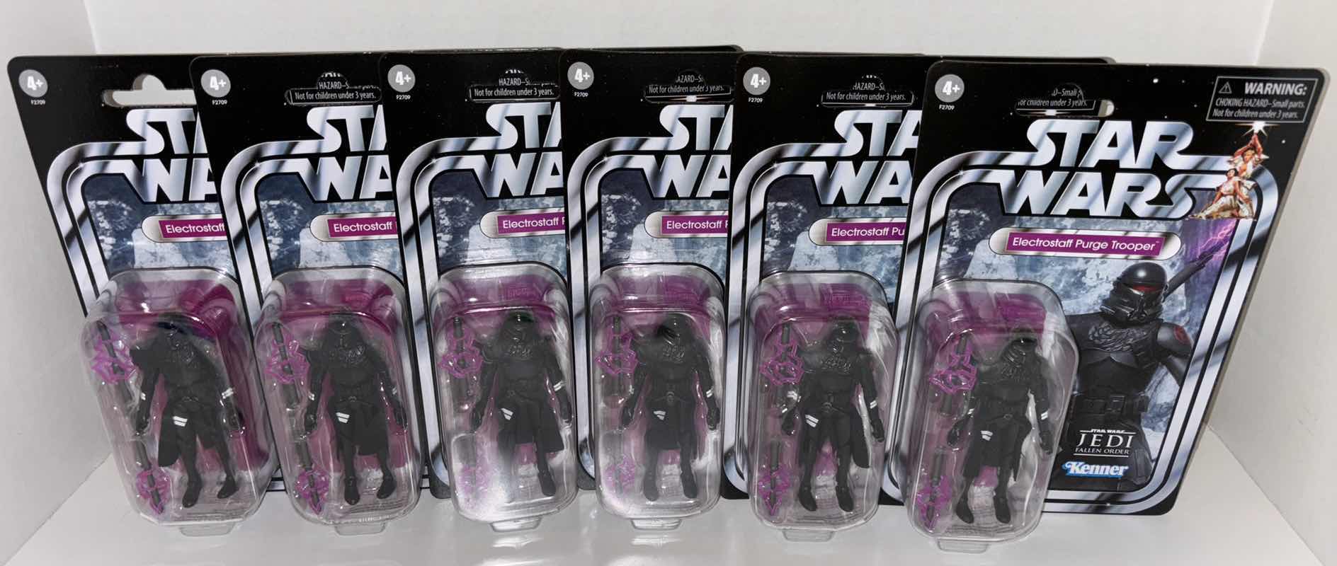 Photo 1 of NEW 6-PACK HASBRO KENNER STAR WARS THE VINTAGE COLLECTION ACTION FIGURE & ACCESSORIES, JEDI FALLEN ORDER "ELECTROSTAFF PURGE
TROOPER"