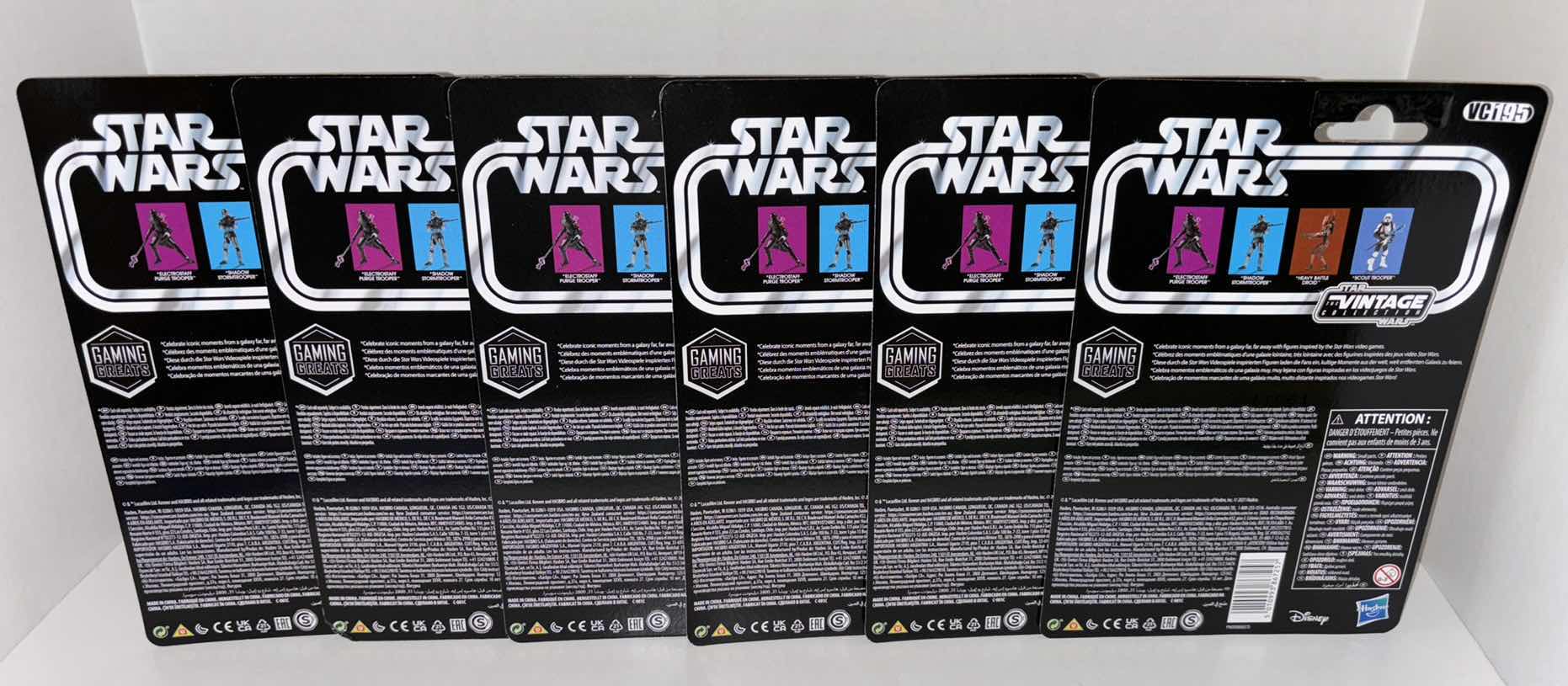 Photo 3 of NEW 6-PACK HASBRO KENNER STAR WARS THE VINTAGE COLLECTION ACTION FIGURE & ACCESSORIES, JEDI FALLEN ORDER "ELECTROSTAFF PURGE
TROOPER"