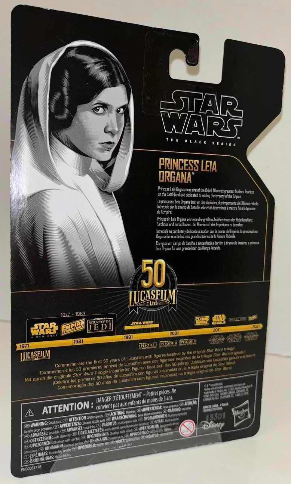 Photo 2 of NEW HASBRO STAR WARS
THE BLACK SERIES 50TH
ANNIVERSARY ARCHIVE ACTION
FIGURE & ACCESSORIES,
"PRINCESS LEIA ORGANA"