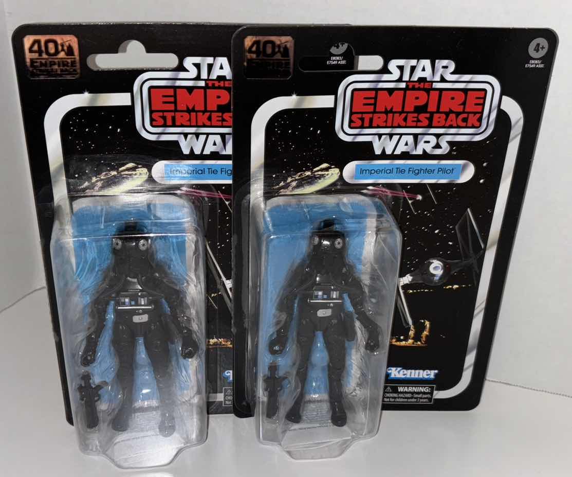 Photo 1 of NEW 2-PACK HASBRO KENNER STAR WARS THE BLACK SERIES 6" ACTION FIGURE & ACCESSORIES, THE EMPIRE STRIKES BACK 40TH ANNIVERSARY "IMPERIAL TIE FIGHTER PILOT"