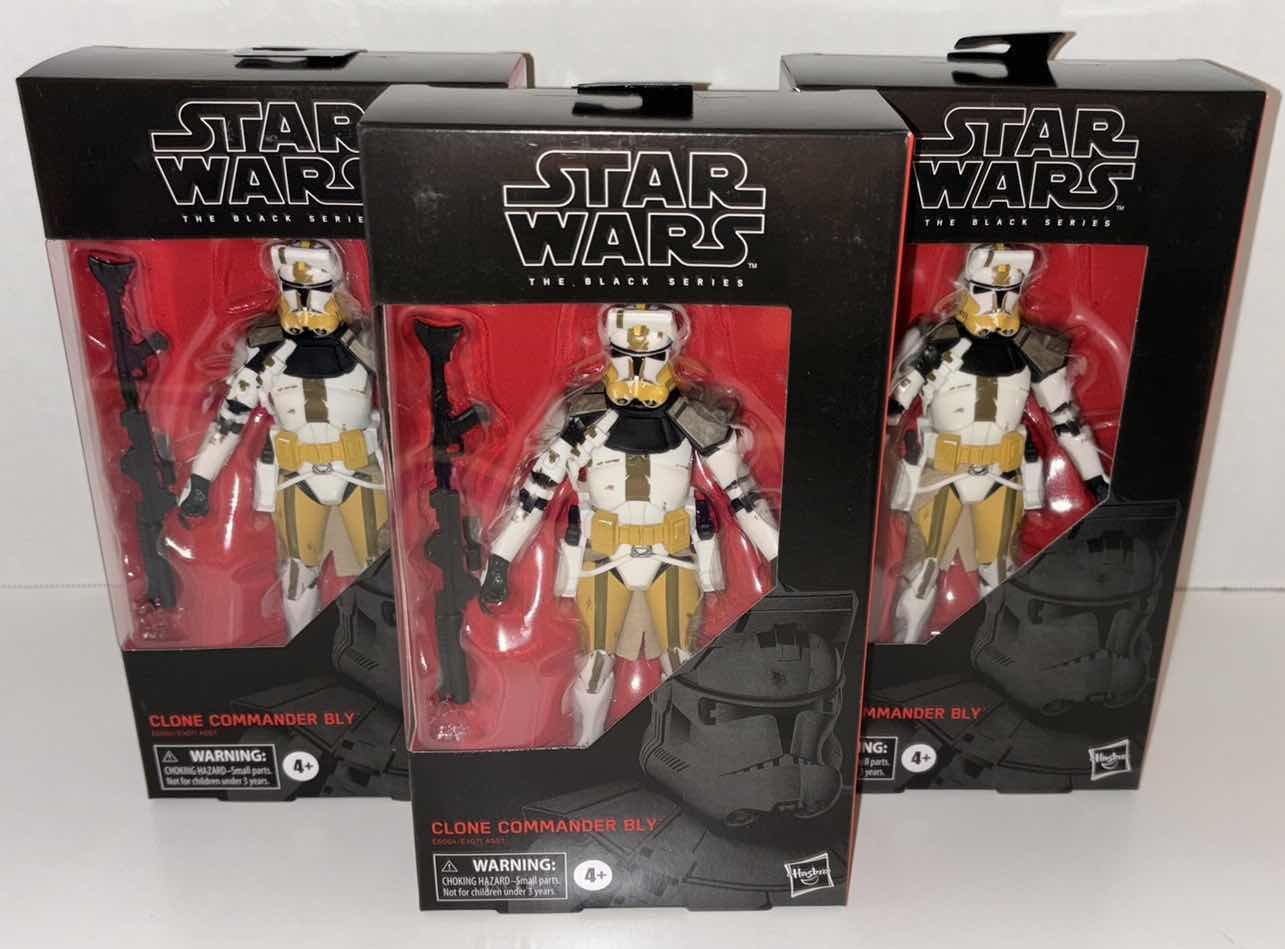 Photo 1 of NEW 3-PACK HASBRO STAR WARS THE BLACK SERIES ACTION FIGURE & ACCESSORIES, #104
"CLONE COMMANDER BLY"