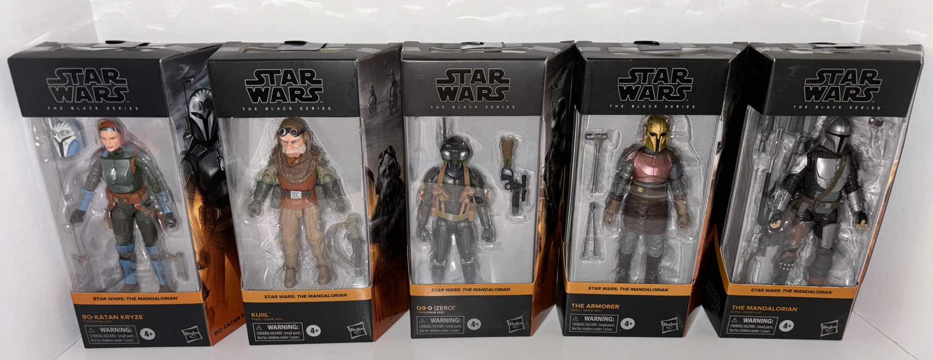 Photo 1 of NEW ASSORTED 5-PACK HASBRO STAR WARS THE BLACK SERIES THE MANDALORIAN ACTION FIGURE & ACCESSORIES, "BO-KATAN KRYZE, KUIIL, Q9-0 (ZERO), THE ARMORER, THE MANDALORIAN"