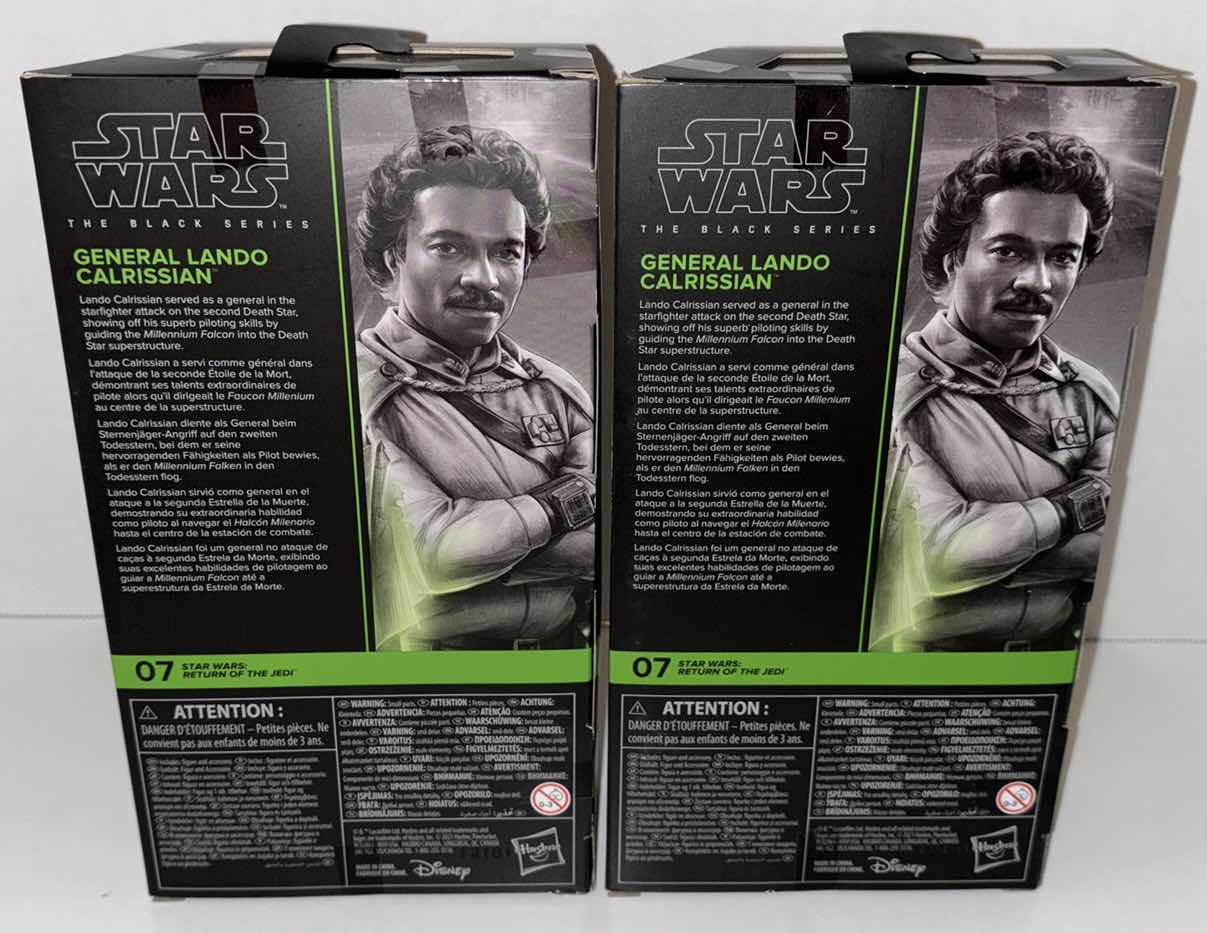 Photo 3 of NEW 2-PACK HASBRO STAR WARS THE BLACK SERIES ACTION FIGURE & ACCESSORIES, RETURN OF THE JEDI "GENERAL LANDO CALRISSIAN"