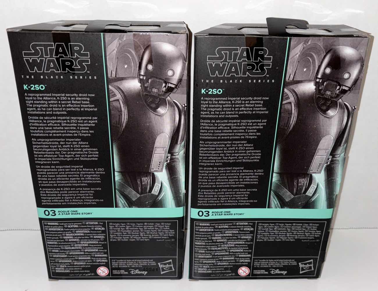 Photo 2 of NEW 2-PACK HASBRO STAR WARS THE BLACK SERIES ACTION FIGURE & ACCESSORIES, ROGUE ONE: A STAR WARS STORY “K-2SO”