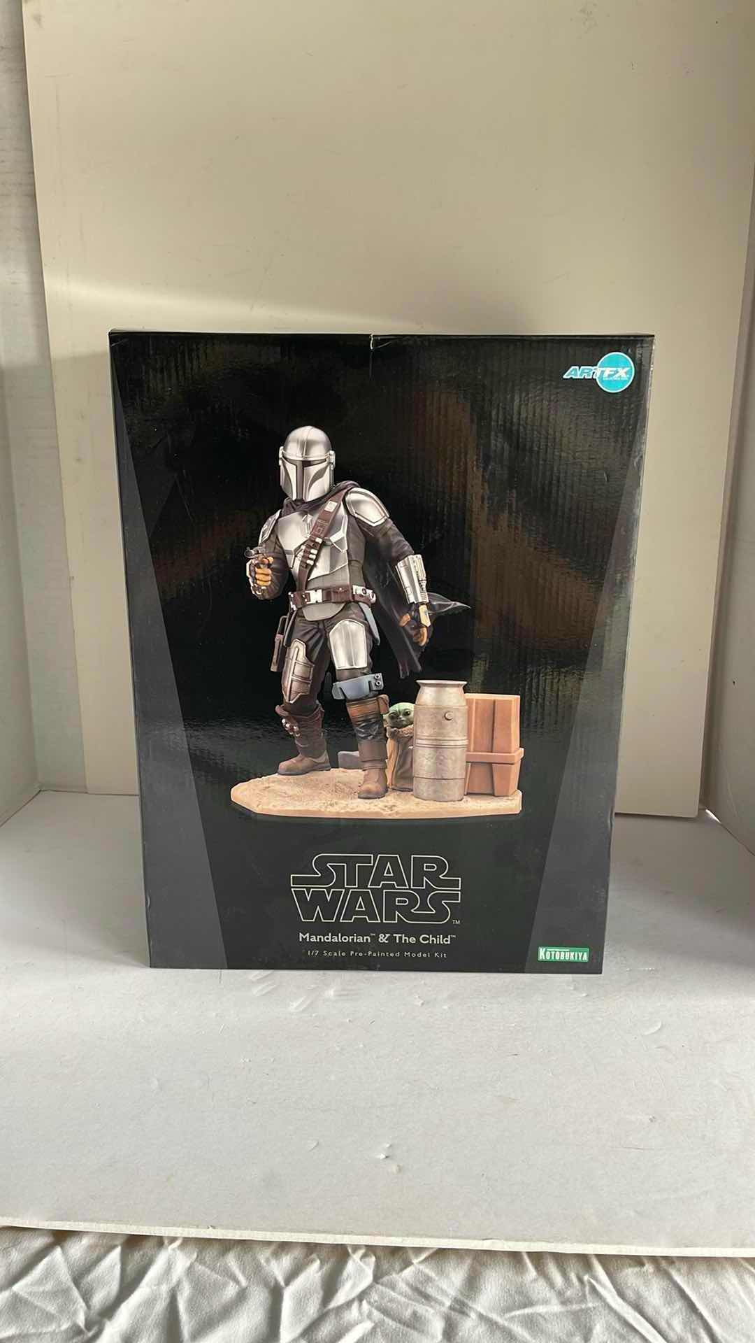 Photo 1 of NIB ARTFX STAR WARS MANDALORIAN & THE CHILD PAINTED MODEL KIT MSRP $169.99