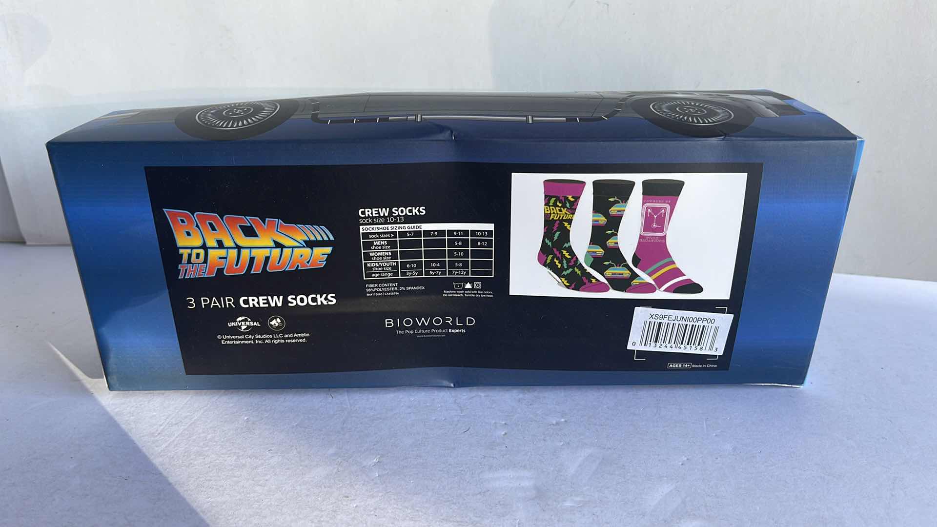 Photo 2 of NIB BACK TO THE FUTURE CREW SICKS (3) SIZE 10-13 MSRP $22.99