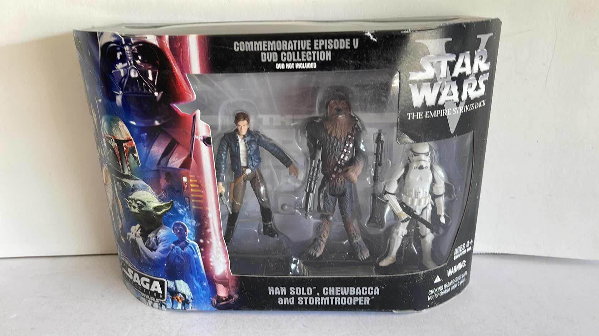 Photo 1 of NIB STAR WAR V THE EMPIRE STRIKES THE SAGA COLLECTION BACK HAN SOLO CHEWBACCA AND STORMTROOPER MSRP $25