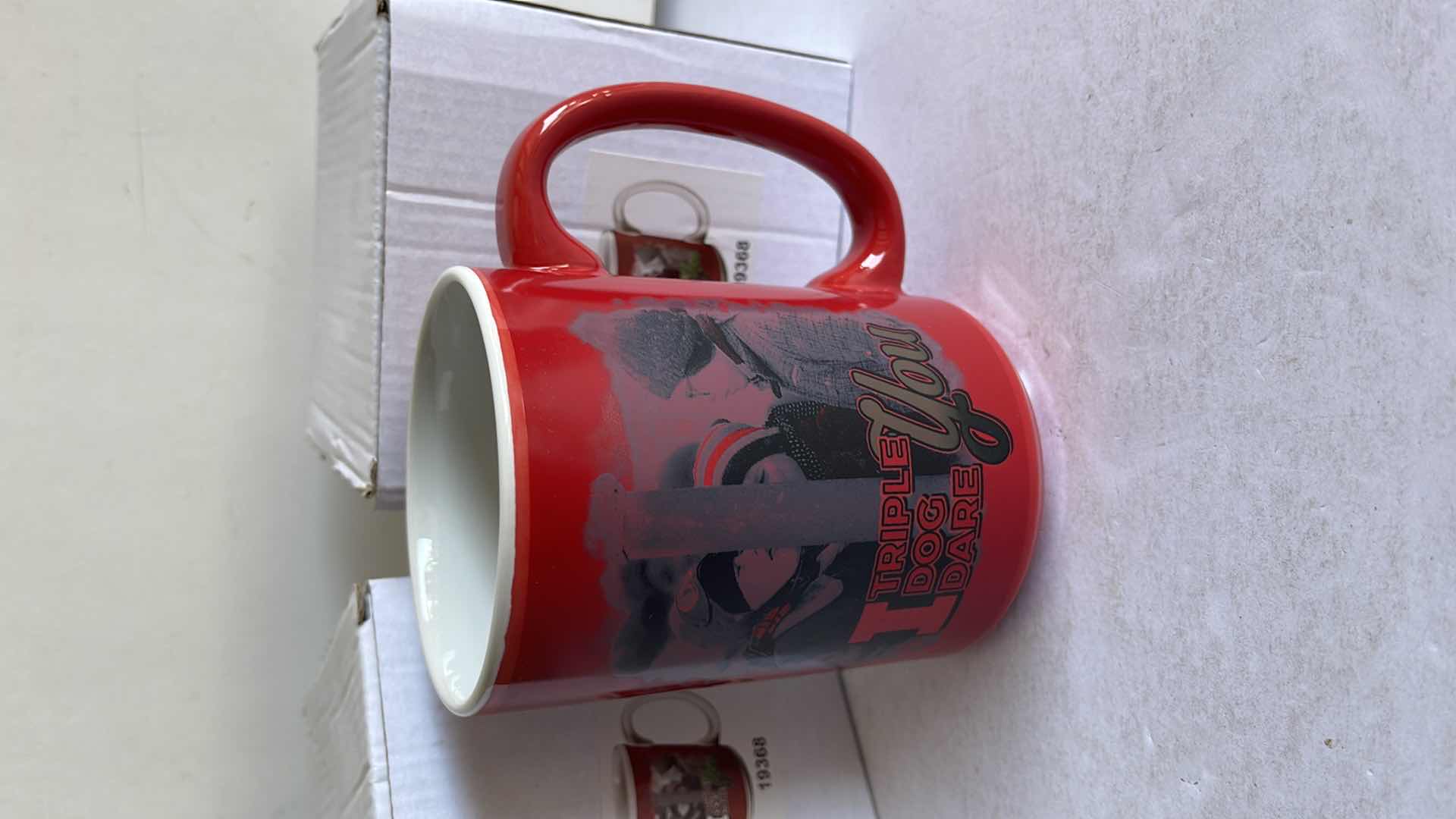 Photo 2 of NIB A CHRISTMAS STORY I TRIPLE DOG DARE YOU COFFEE MUGS (2) MSRP $22.99