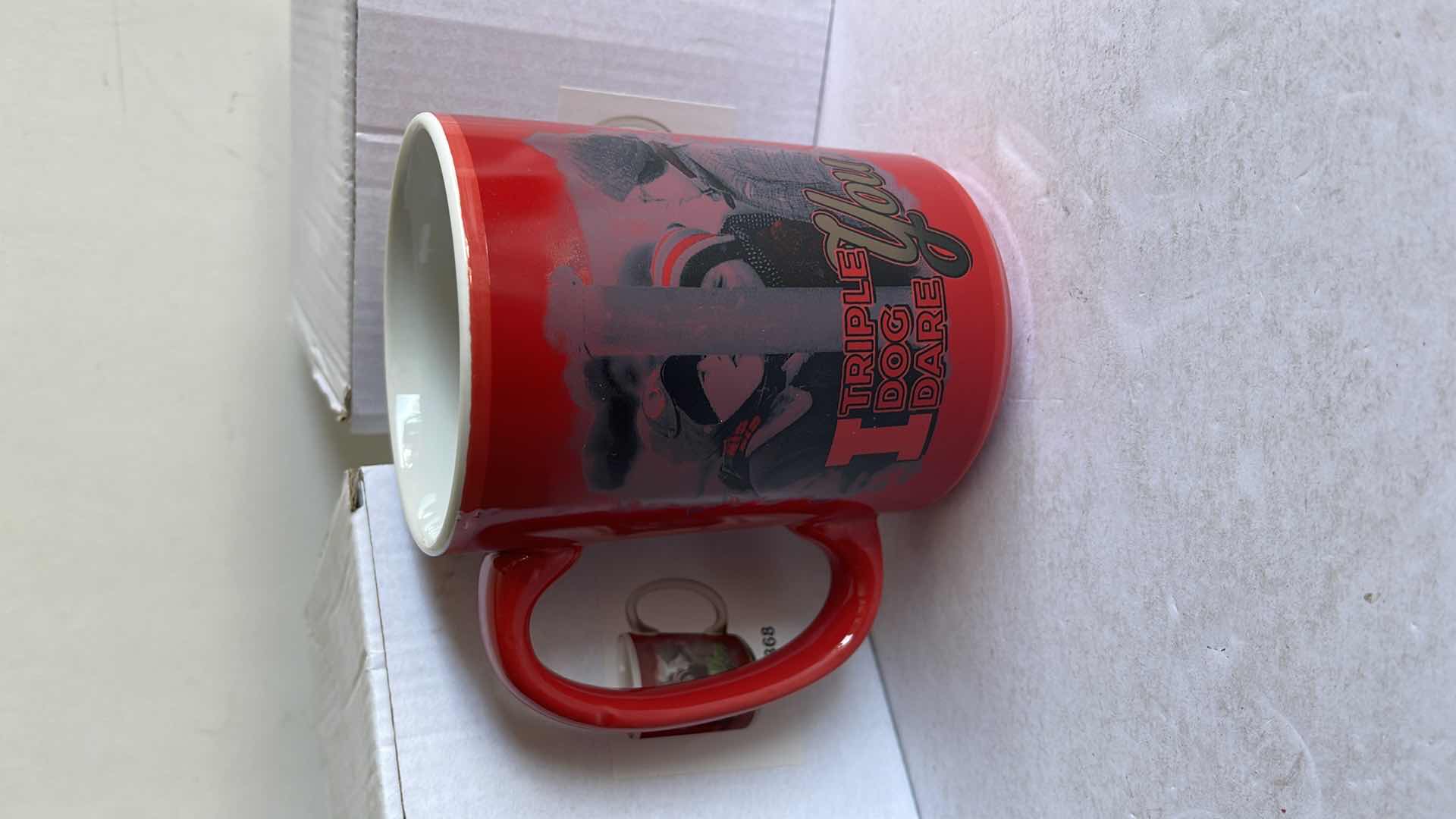 Photo 3 of NIB A CHRISTMAS STORY I TRIPLE DOG DARE YOU COFFEE MUGS (2) MSRP $22.99