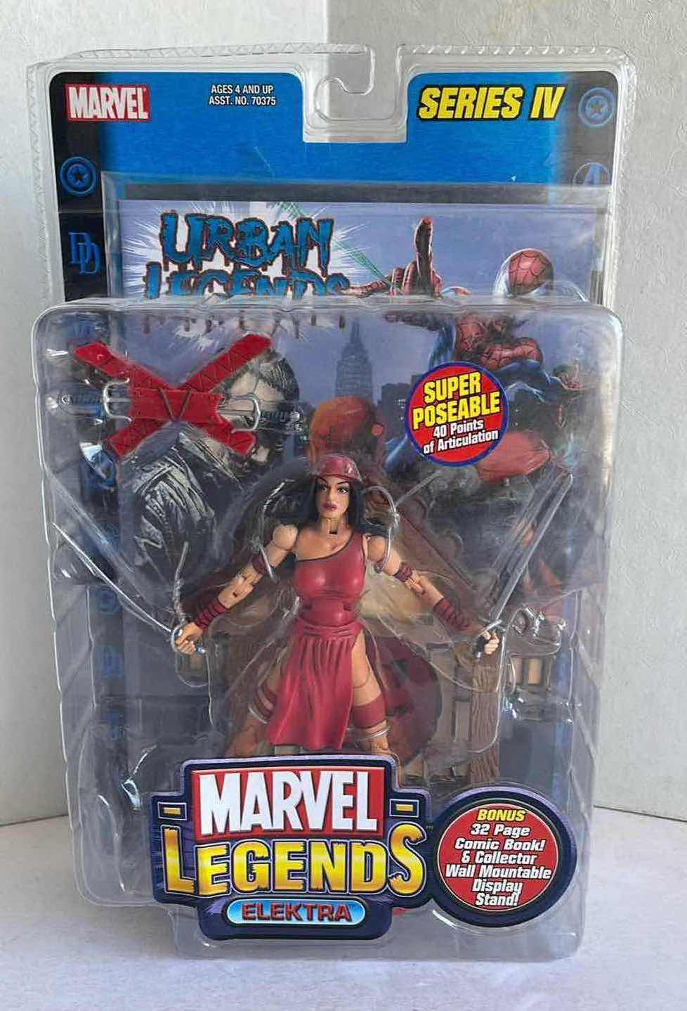 Photo 1 of NIB MARVEL LEGENDS ELEKTRA SERIES IV URBAN LEGENDS COMIC MSRP $29.99