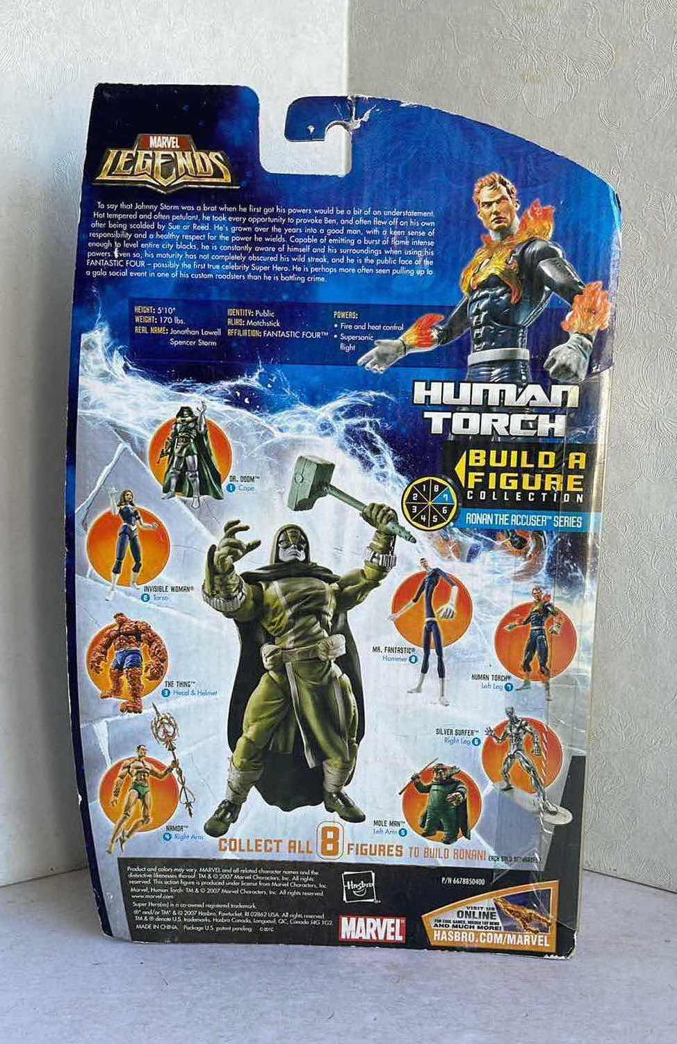 Photo 2 of NIB HASBRO MARVEL LEGENDS FANTASTIC FOUR HUMAN TORCH MSRP $24.99