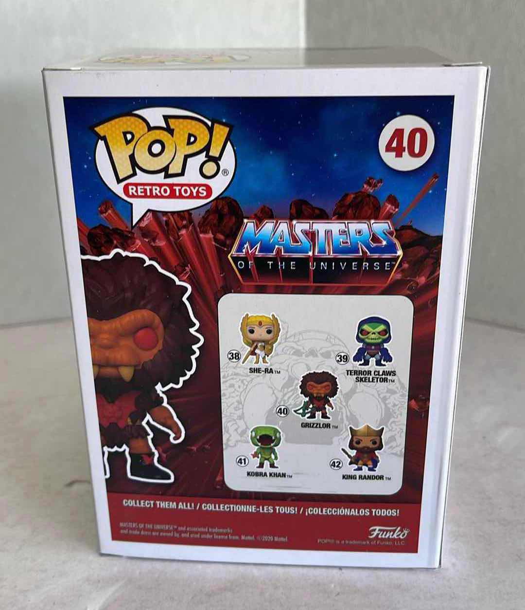 Photo 2 of NIB FUNK POP MASTERS OF THE UNIVERSE GRIZZLOR #40 