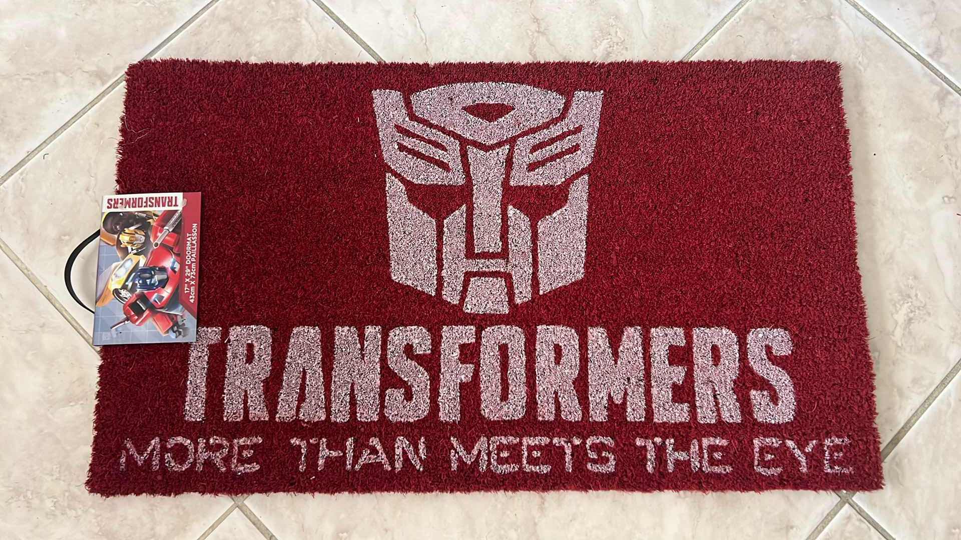 Photo 1 of NEW TRANSFORMER "MORE THAN MEETS THE EYE" DOORMAT 17" x 29" MSRP $25