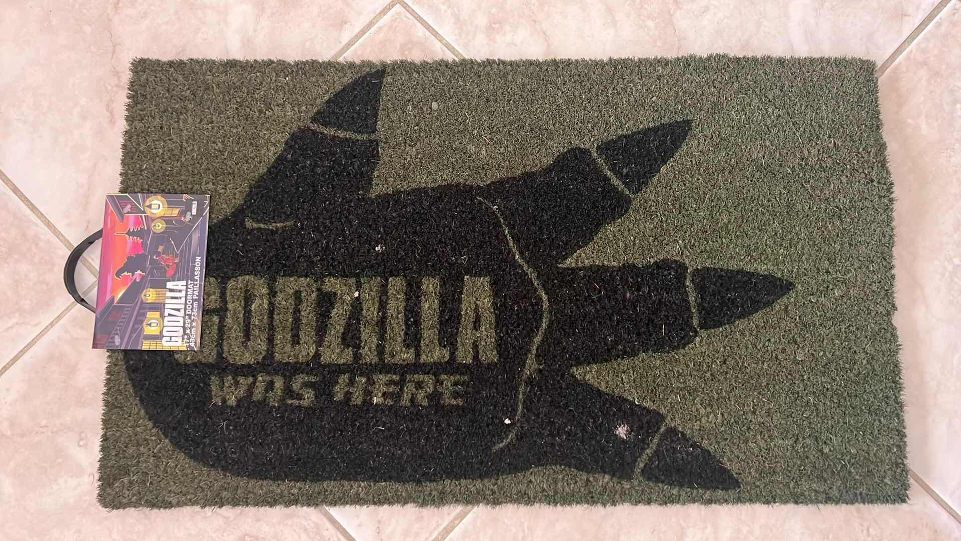 Photo 1 of NEW "GODZILLA WAS HERE" DOORMAT 17" x 29" MSRP $25