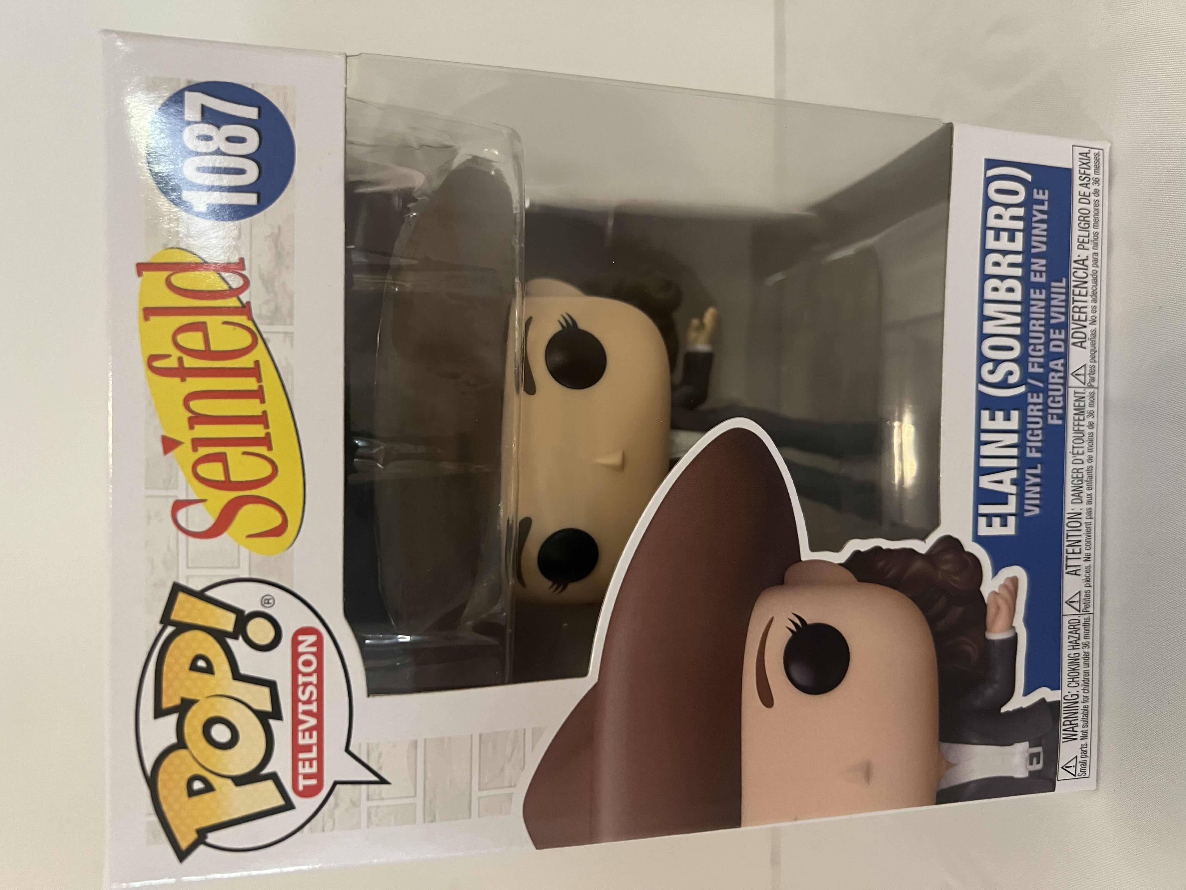 Photo 1 of NIB FUNKO POP! TELEVISION SEINFIELD "ELAINE (SOMBRERO) VINYL FIGURE MSRP $20