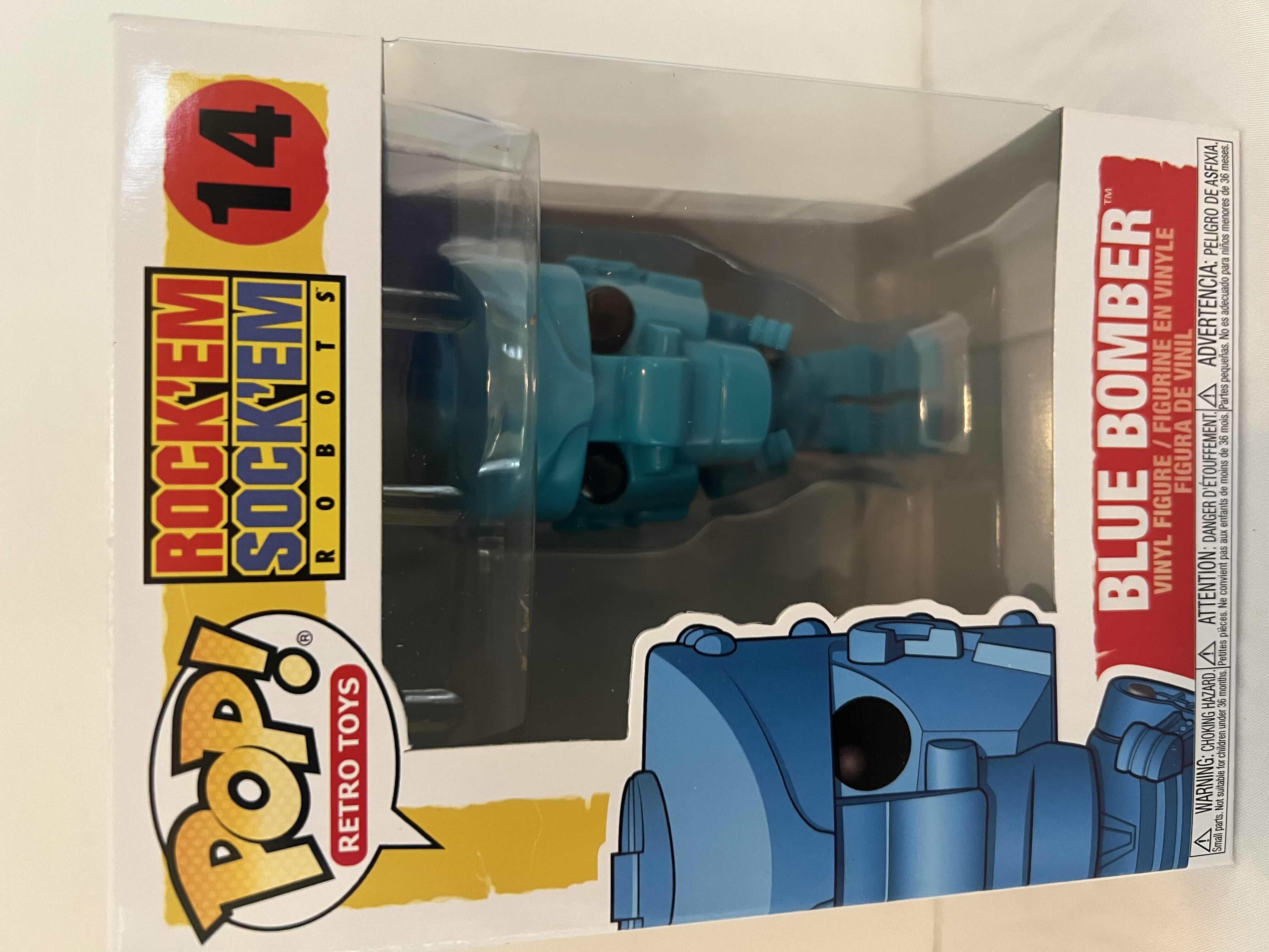 Photo 1 of NIB FUNKO POP RETRO! ROCK'EM SOCK'EM ROBOT "BLUE BOMBER" VINYL FIGURE MSRP $20