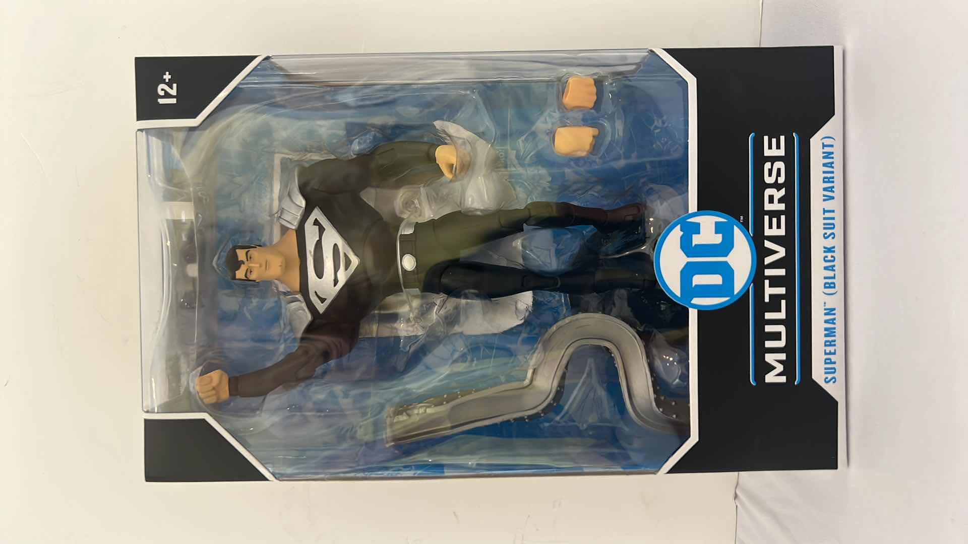 Photo 1 of NIB DC MULTIVERSE "SUPERMAN (BLACK SUIT VARIANT)" ACTION FIGURE MSRP $25