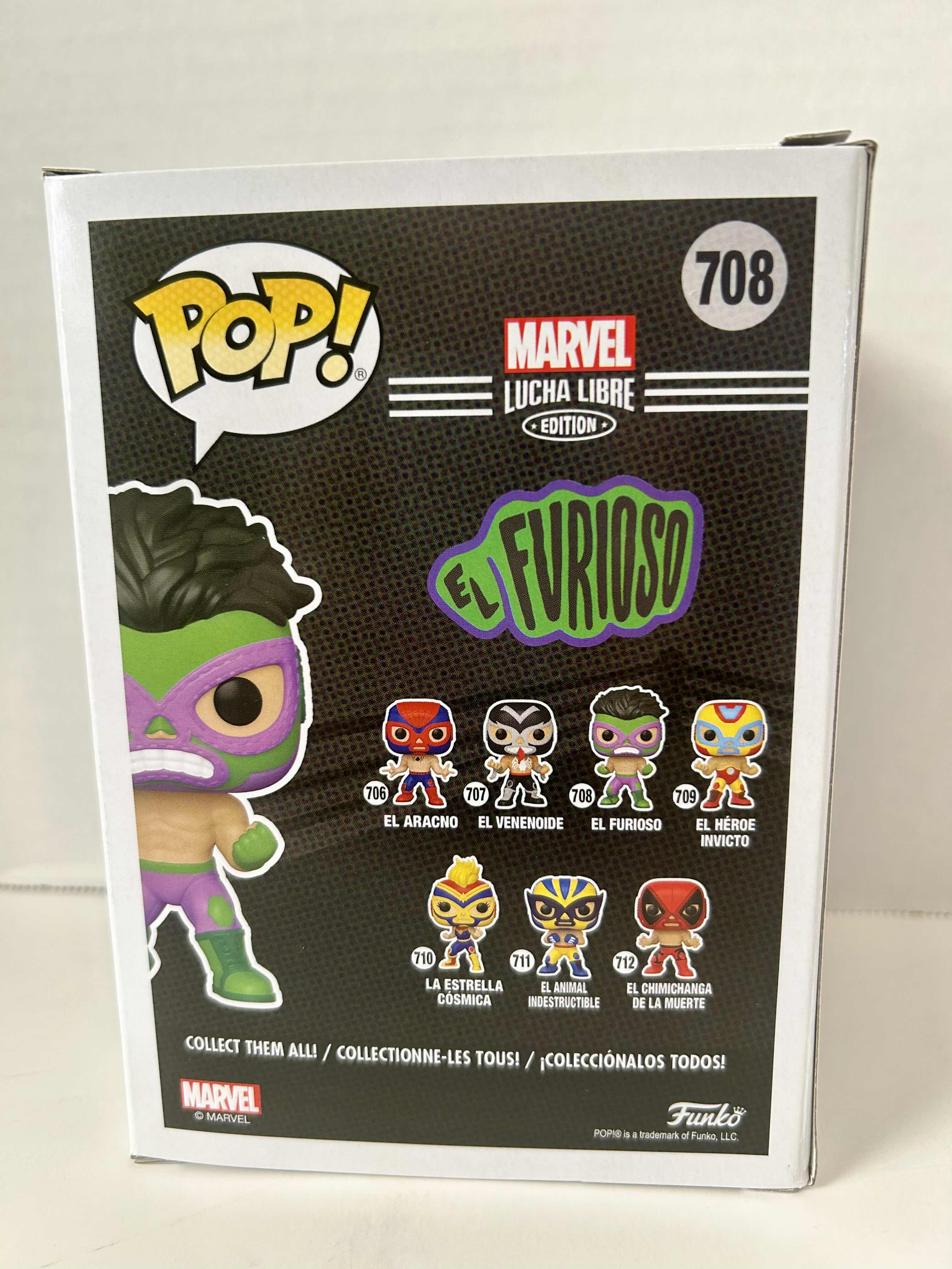 Photo 2 of FUNKO POP! MARVEL LUCHA LIBRE: EL FURIOSO #708
6 PER CASE