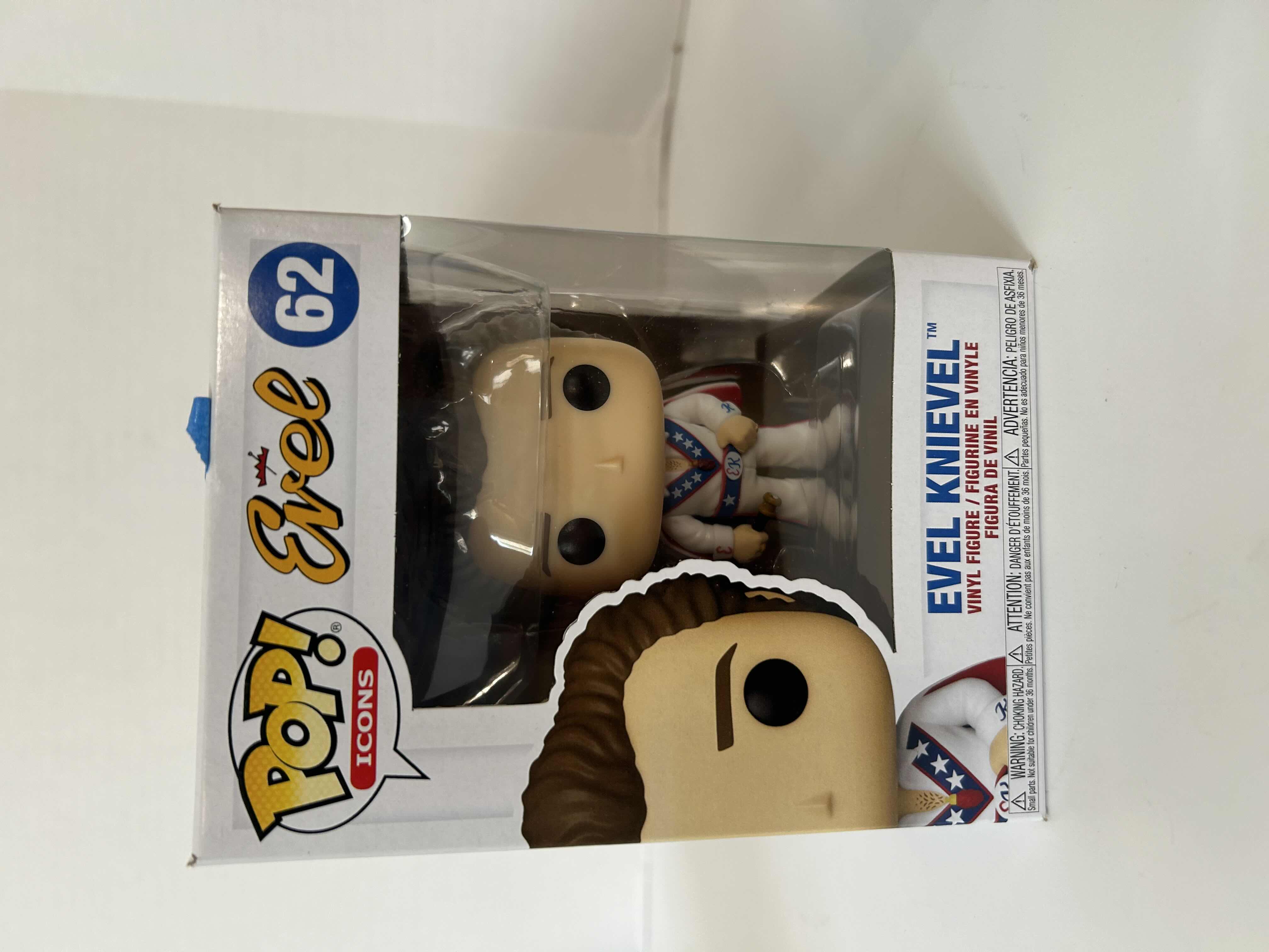 Photo 1 of FUNKO POP! EVEL KNIEVEL #62 
LOT OF 3