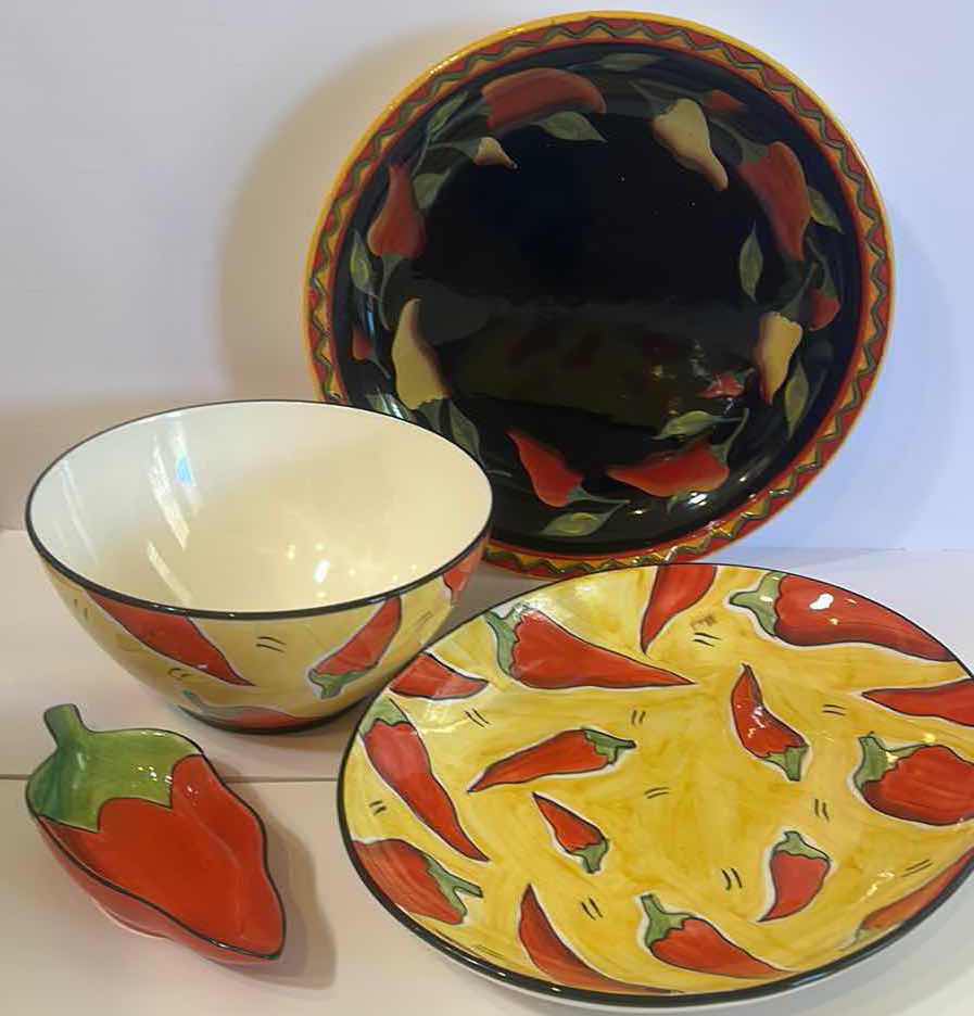 Photo 1 of KITCHENWARE- HOT PEPPER PLATTERS AND BOWLS (ROUND BOWL 16.5”)