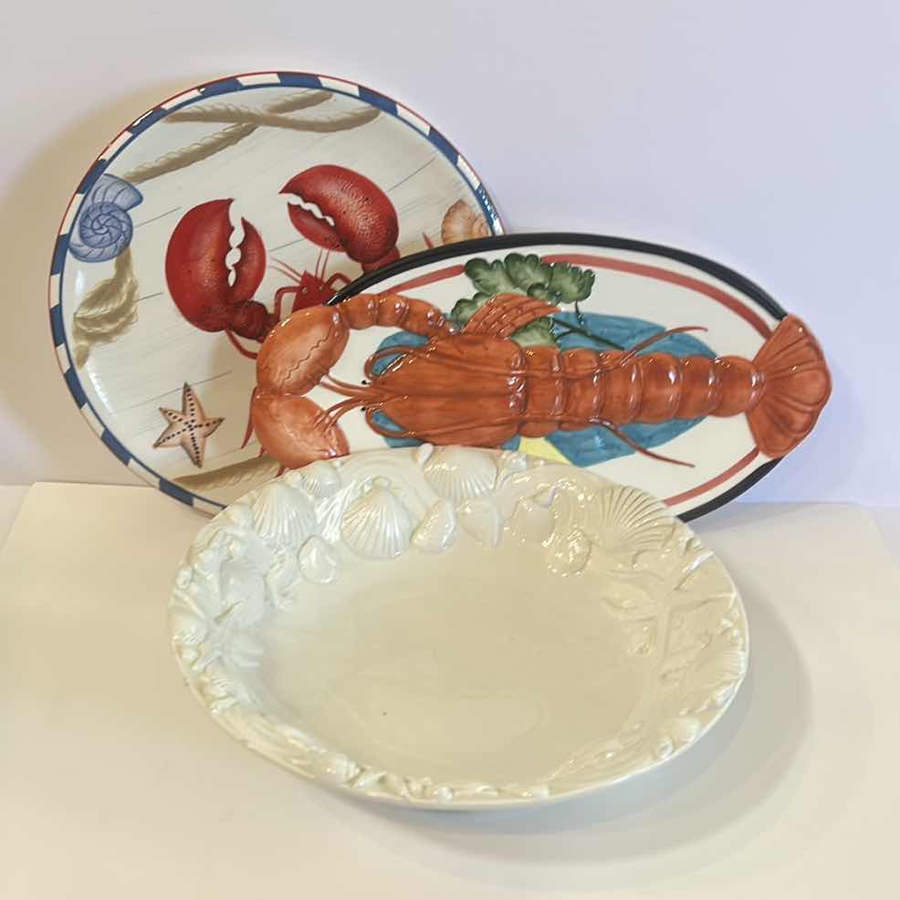 Photo 1 of LOBSTER AND OCEAN THEMED PLATTERS AND BOWL