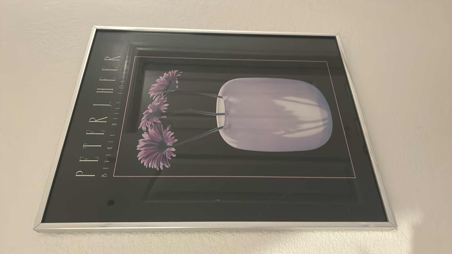 Photo 4 of FRAMED PURPLE DAISIES" "PETER J HEERARTWORK 16” x 20”