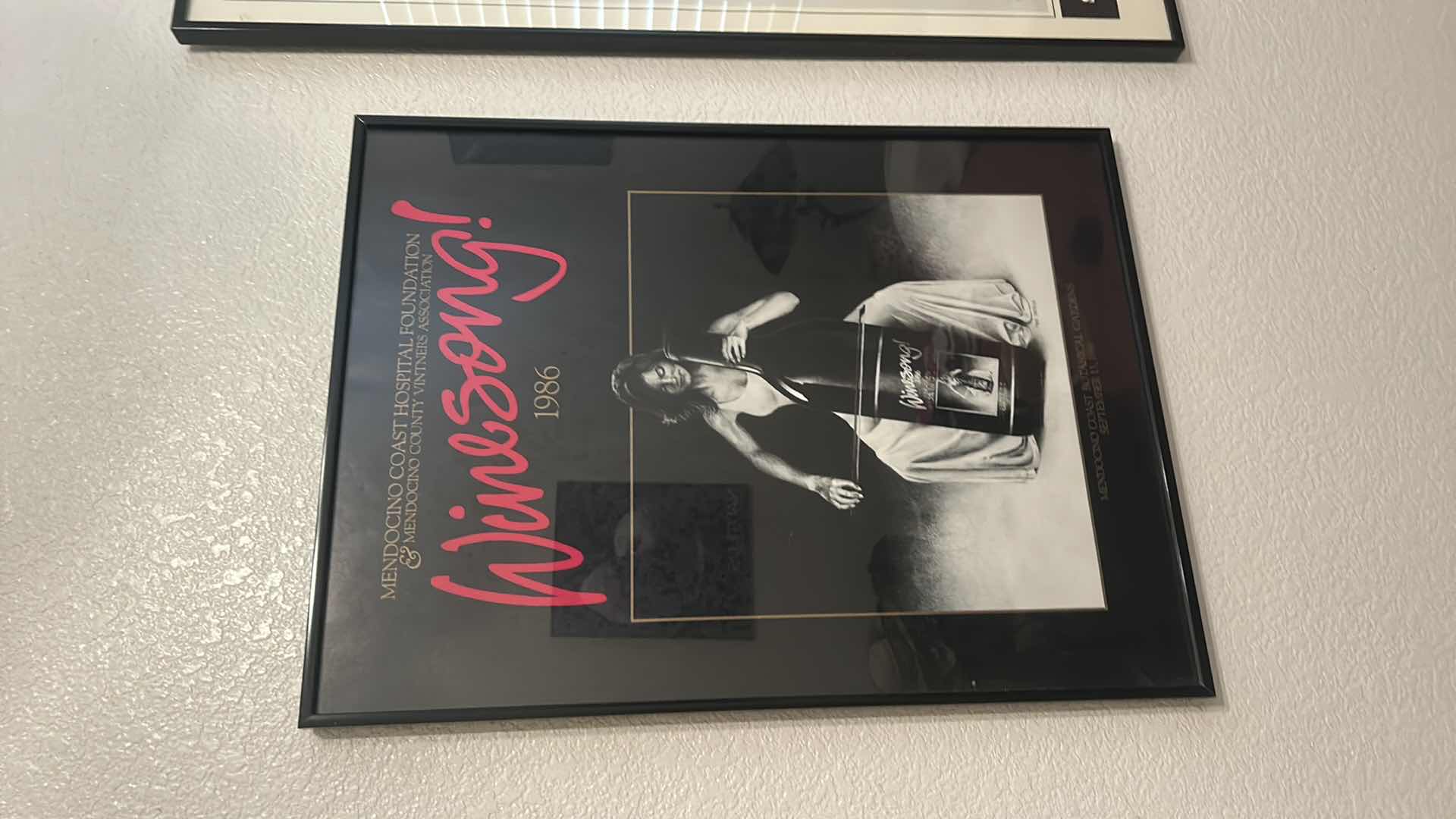 Photo 3 of FRAMED 'WINESONG" POSTER ARTWORK 18” x 24”