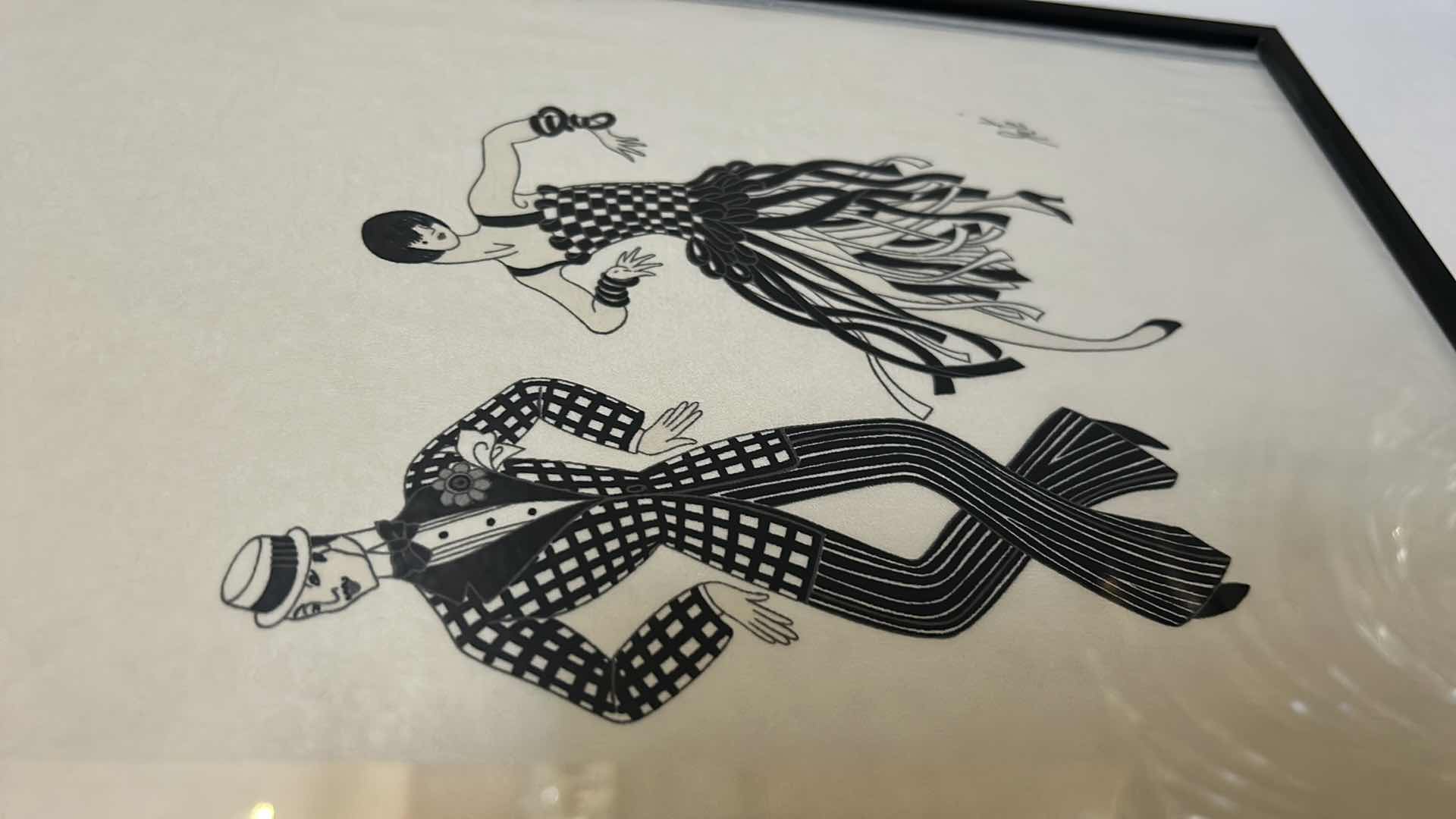 Photo 2 of FRAMED "DANCERS" SIGNED ERTE ARTWORK 12” x 26”