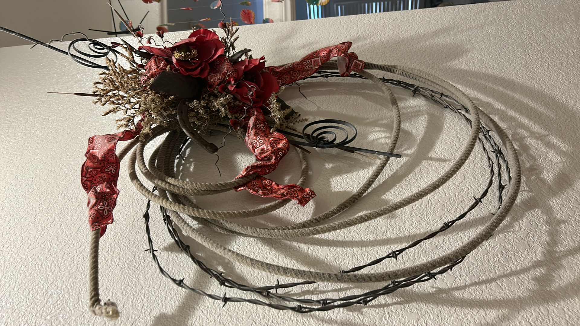 Photo 5 of BARBWIRE AND LASSO WREATH 36” x 28”