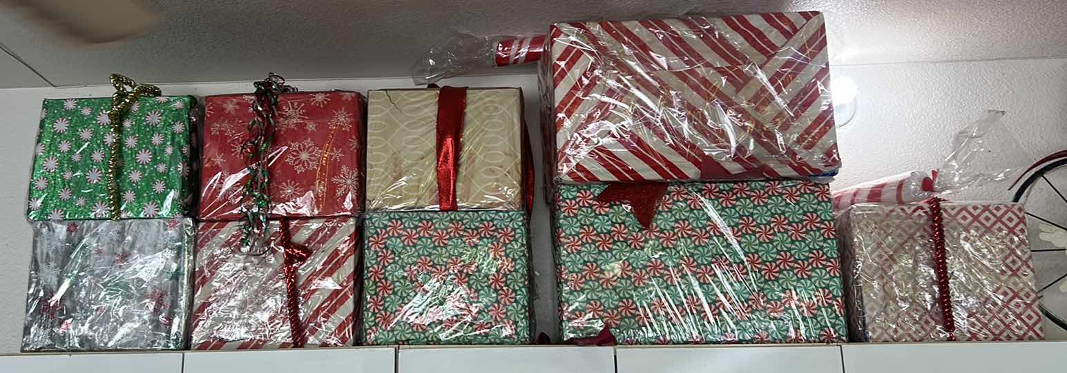 Photo 1 of OUTDOOR DECOR LARGE CHRISTMAS BOXES AND CANDY CANES