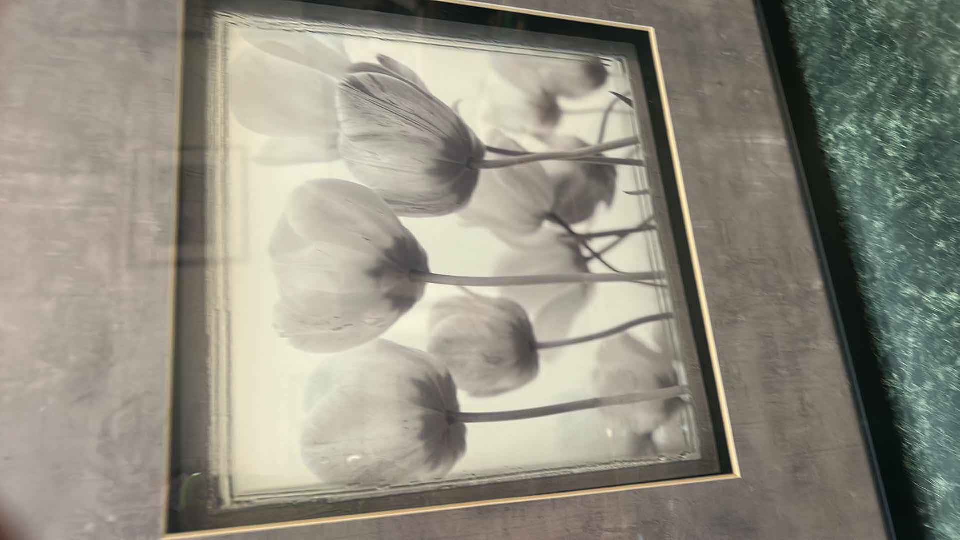 Photo 2 of 3 FRAMED SHADOW BOX “FLORAL” ARTWORK 17“ x 17“