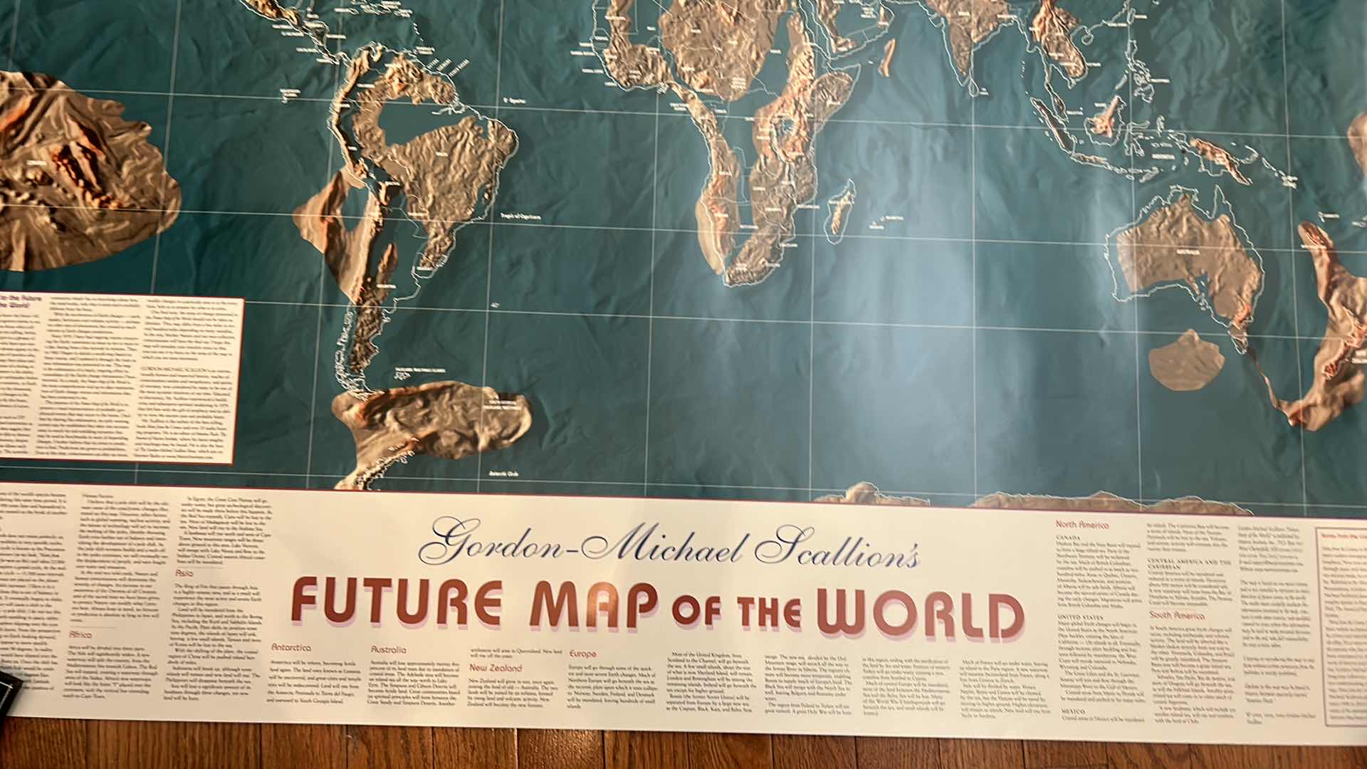 Photo 3 of LARGE ROLLED MAP - FUTURE MAP OF THE WORLD 43” x 33”