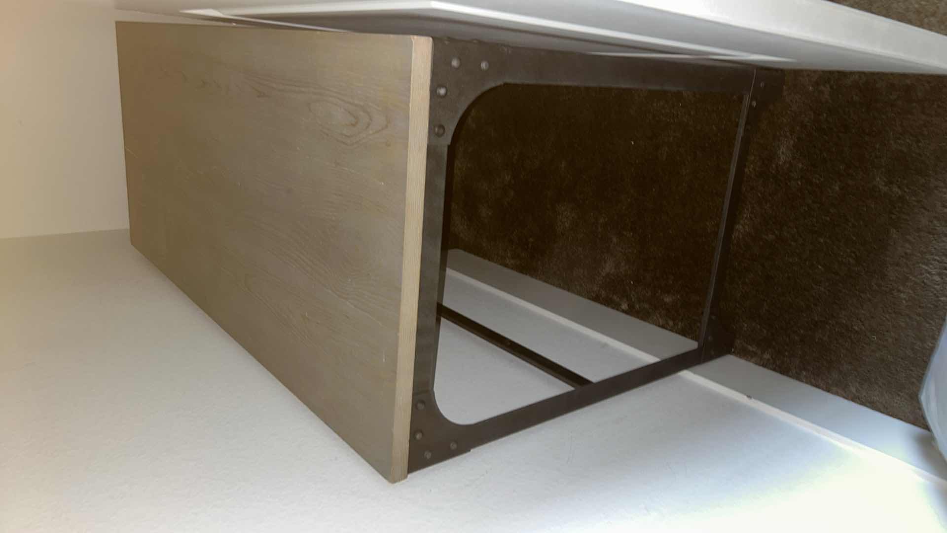 Photo 3 of METAL AND WOOD DESK 46” x 20” x 36”