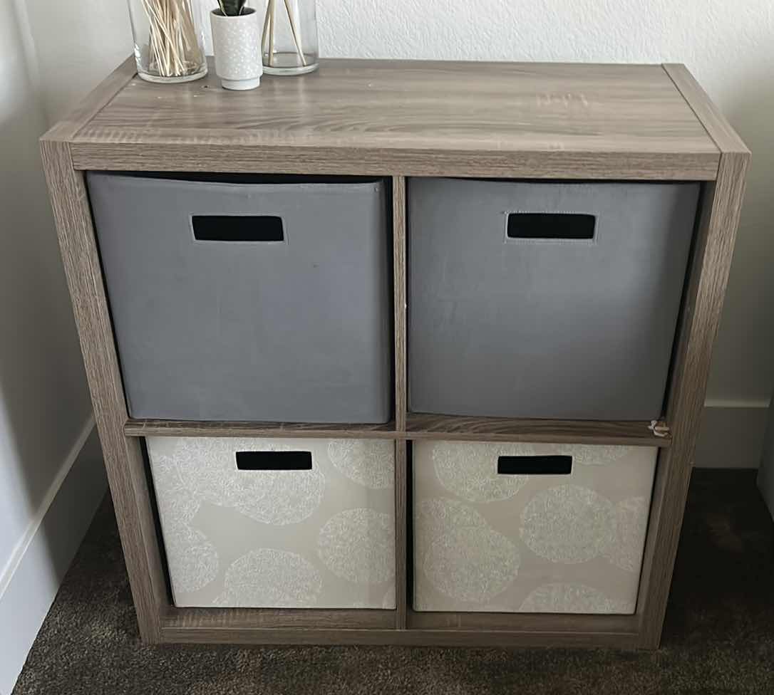 Photo 1 of STORAGE CABINET WITH CANVAS CUBES 30” x 14 1/2” x 30”