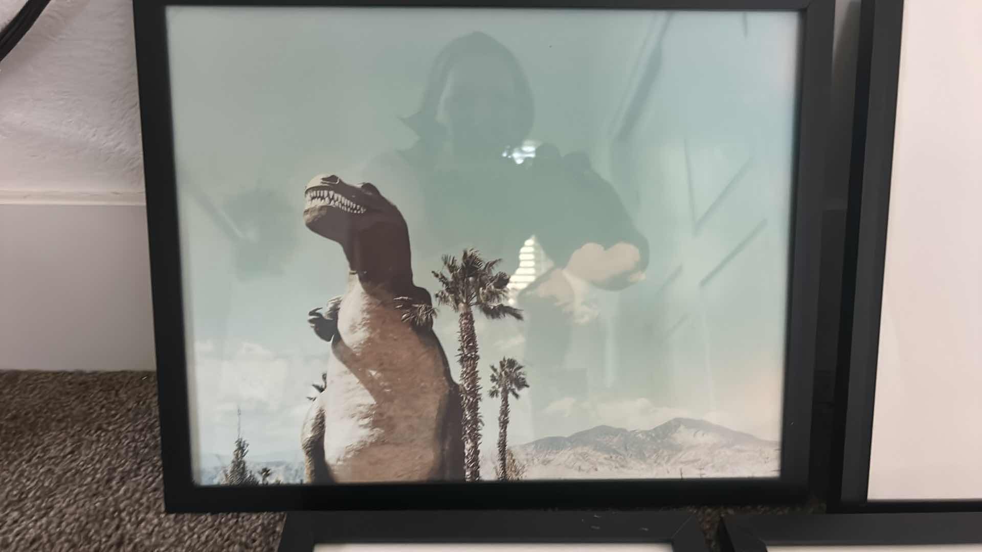 Photo 2 of FRAMED “DINASOUR “ ARTWORK (LARGEST IS 15” x 12”